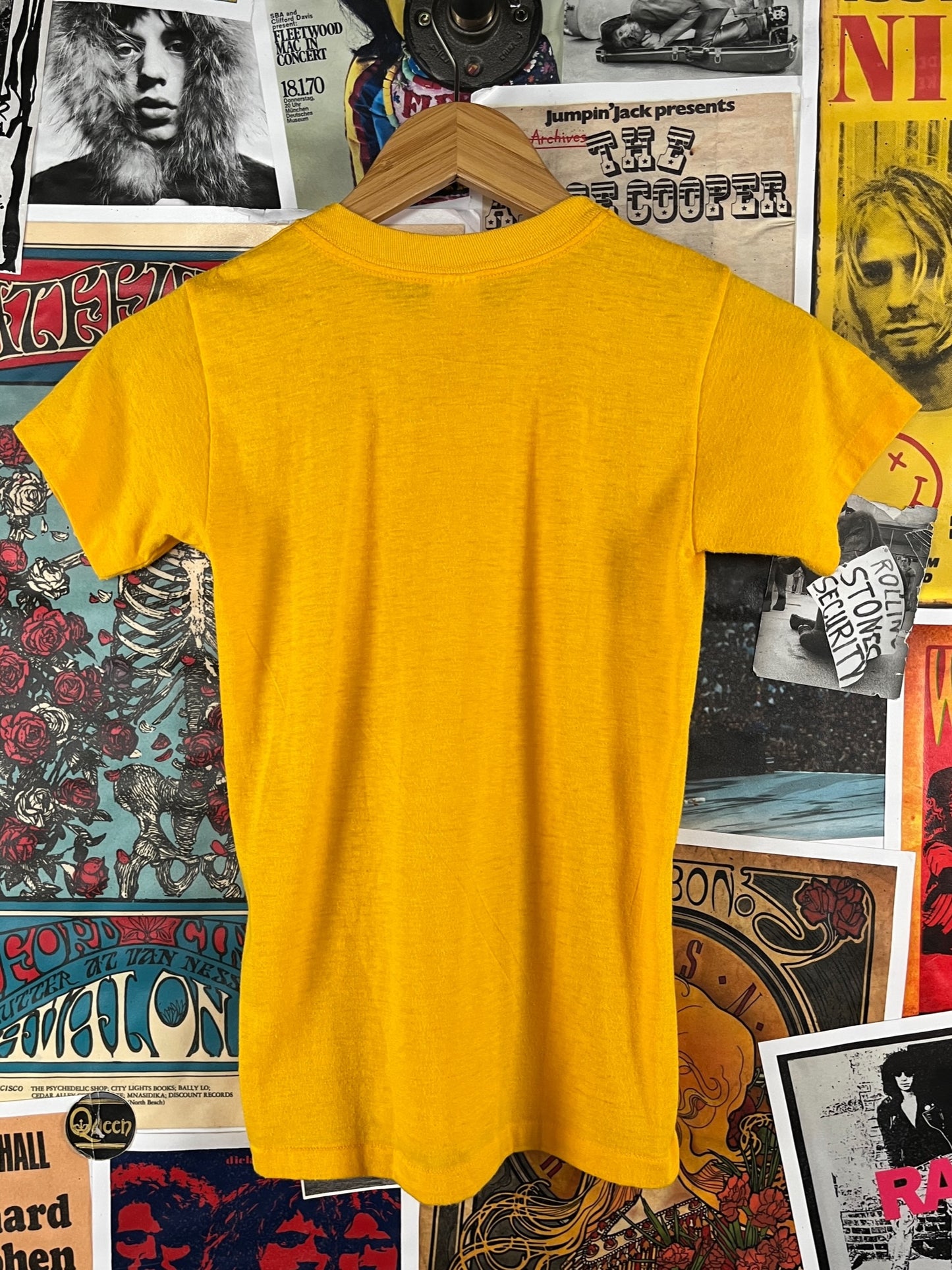 Vintage Kids 70s Retro Yellow Love Me Tender Elvis Iron On Graphic Harbor Town T-Shirt