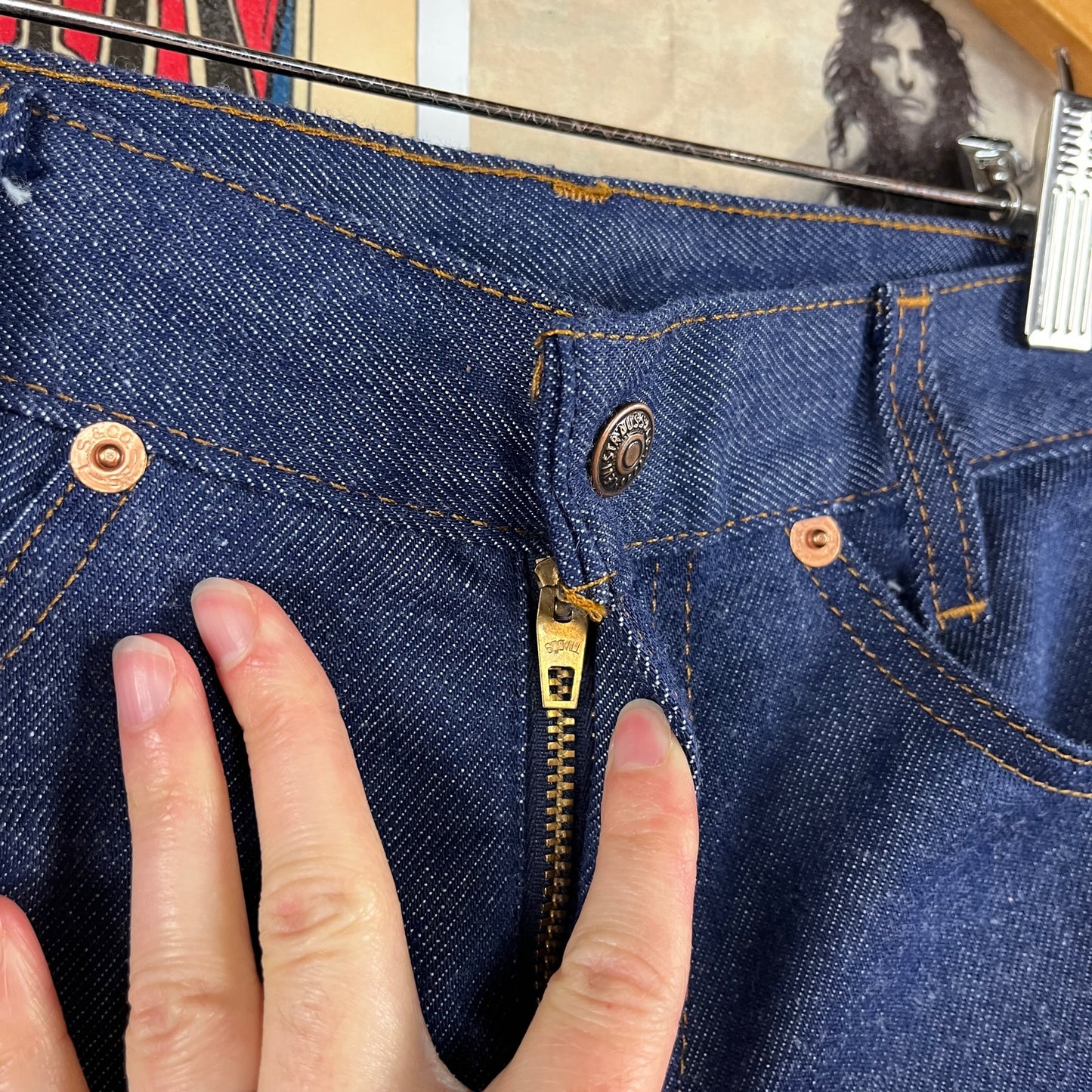 Vintage Toddler Kids 70s-80s Levi's 517 Orange Tab Flares Denim Jeans Pants 3T