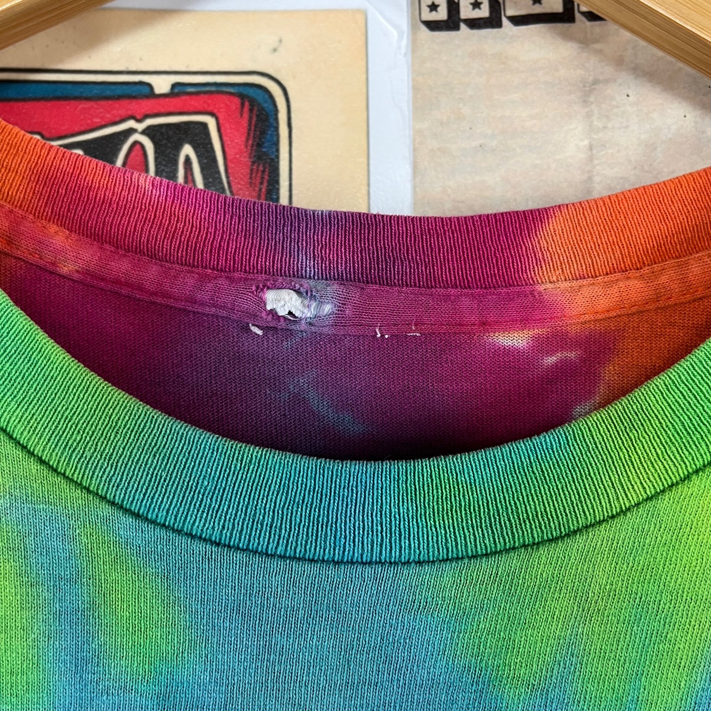 Vintage 80s Grateful Dead Jerry Jaspar Sun Moon Skeleton Astrology Zodiac Signs Tie Dye Single Stitch Graphic Band Tee T-Shirt XL