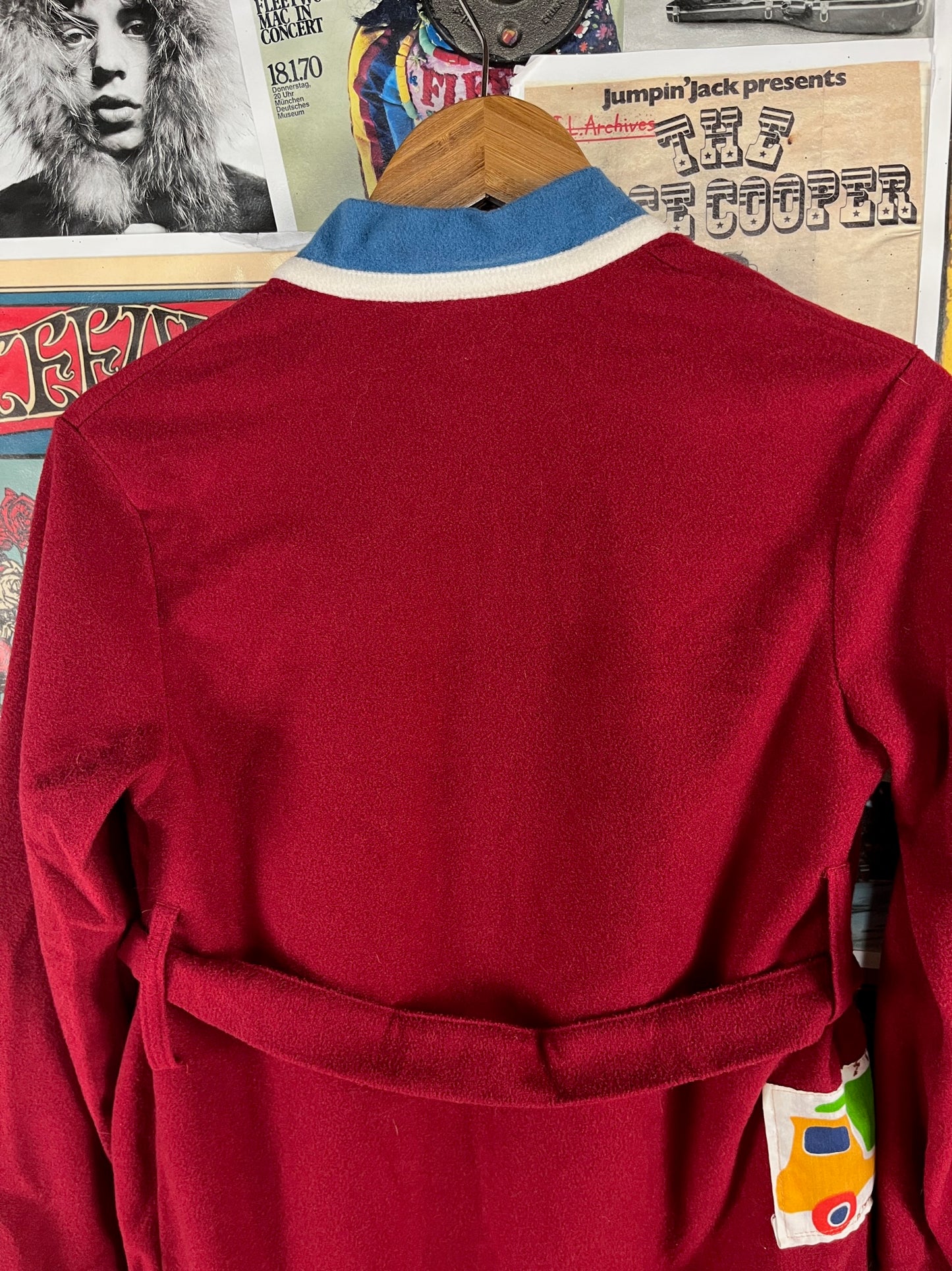 Vintage Boys Kids 70s-80s Belted Loungewear Bathrobe Age 11-12 Retro Pajamas