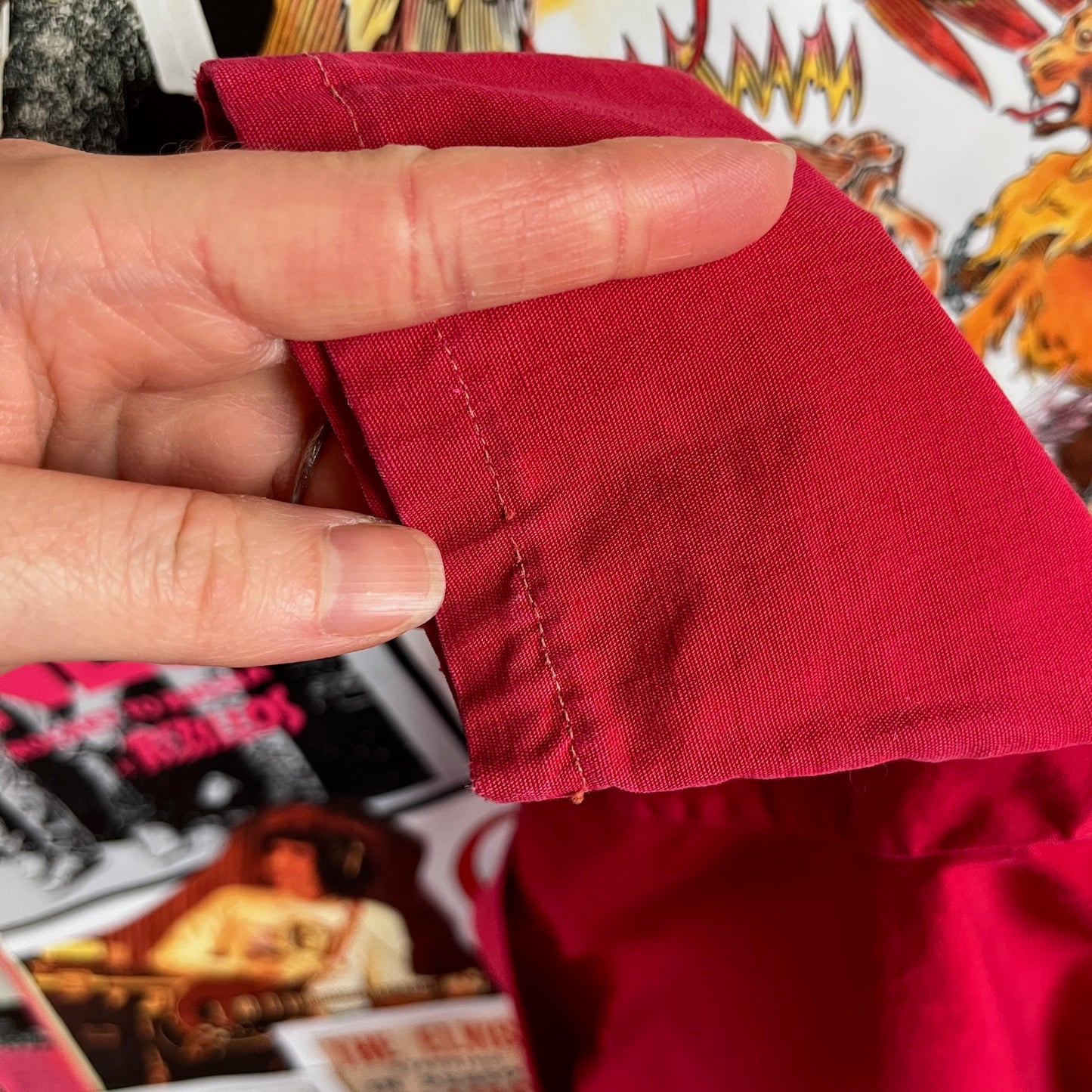 Vintage Baby Boy 50s Red Embroidered Western Jacket 9-12M