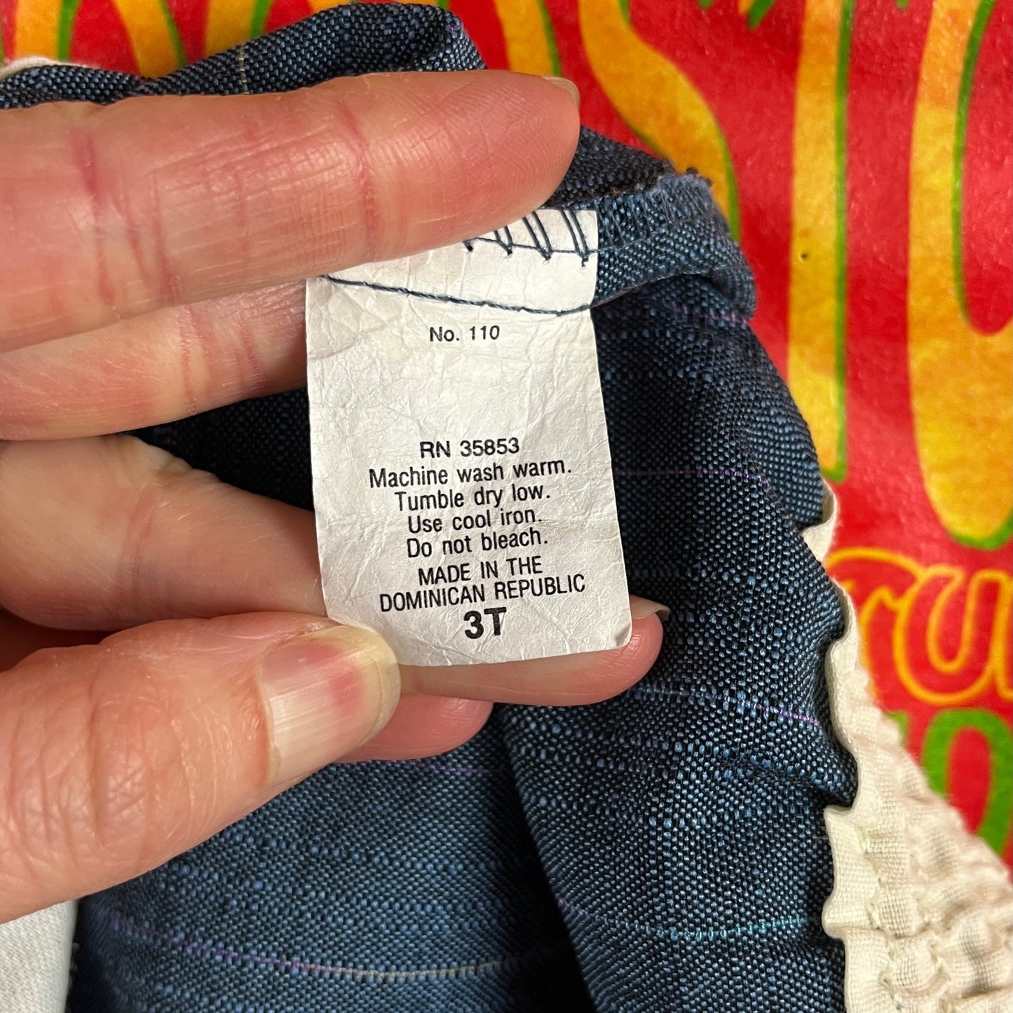 Vintage Toddler Boys Kids Retro 80s-90s Pastel Rainbow Pinstripe Plaid Navy Blue Trouser Slack Dress Pants 2T