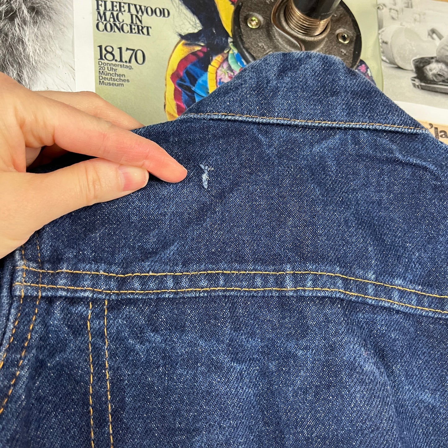 Vintage Toddler 90s Dark Wash Levi's Orange Tab Denim Trucker Jacket 3T