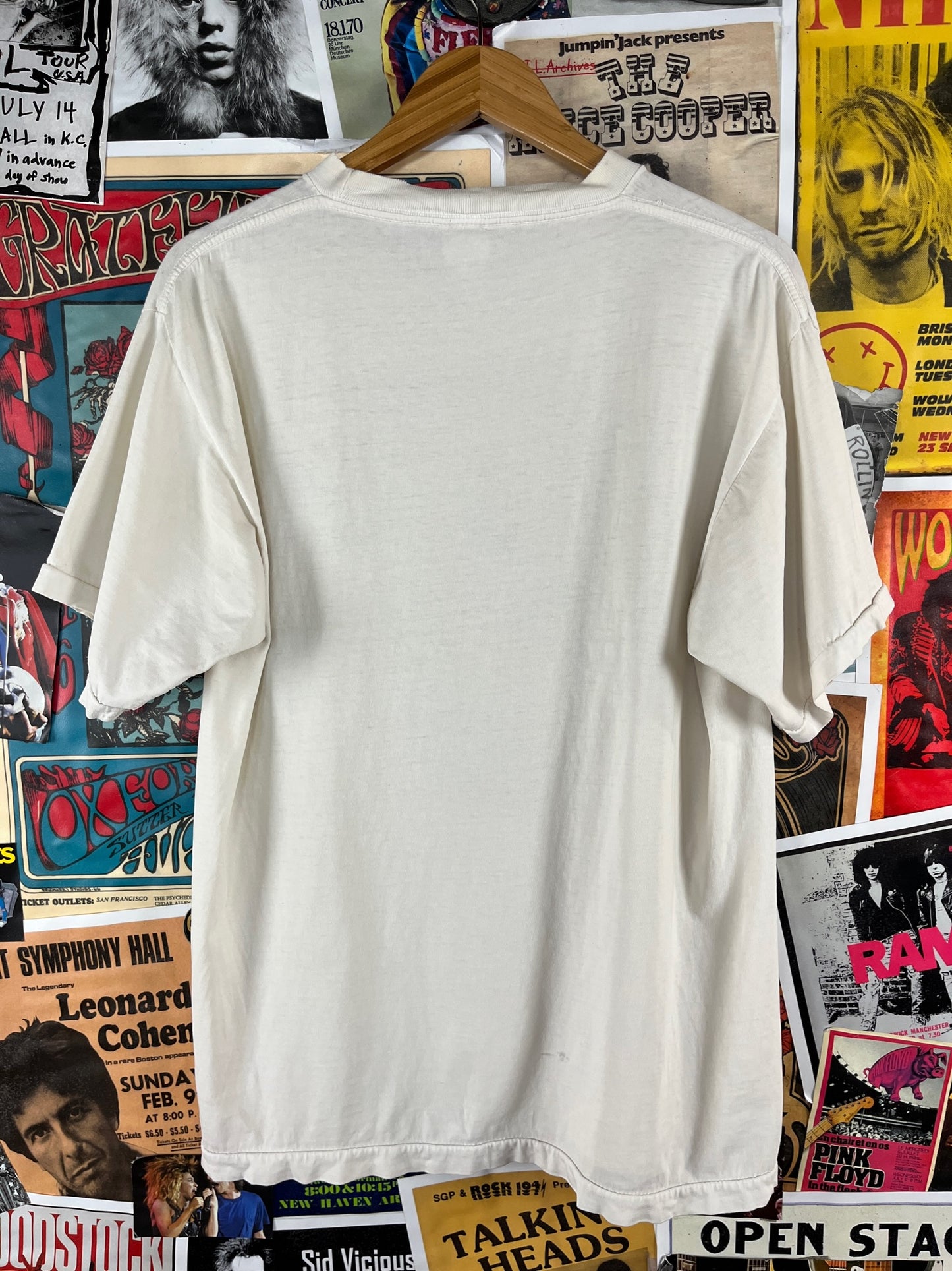 Vintage 90s Funny Turn to Shit Wizard All Cotton Graphic Crewneck Novelty T-Shirt Mens Large