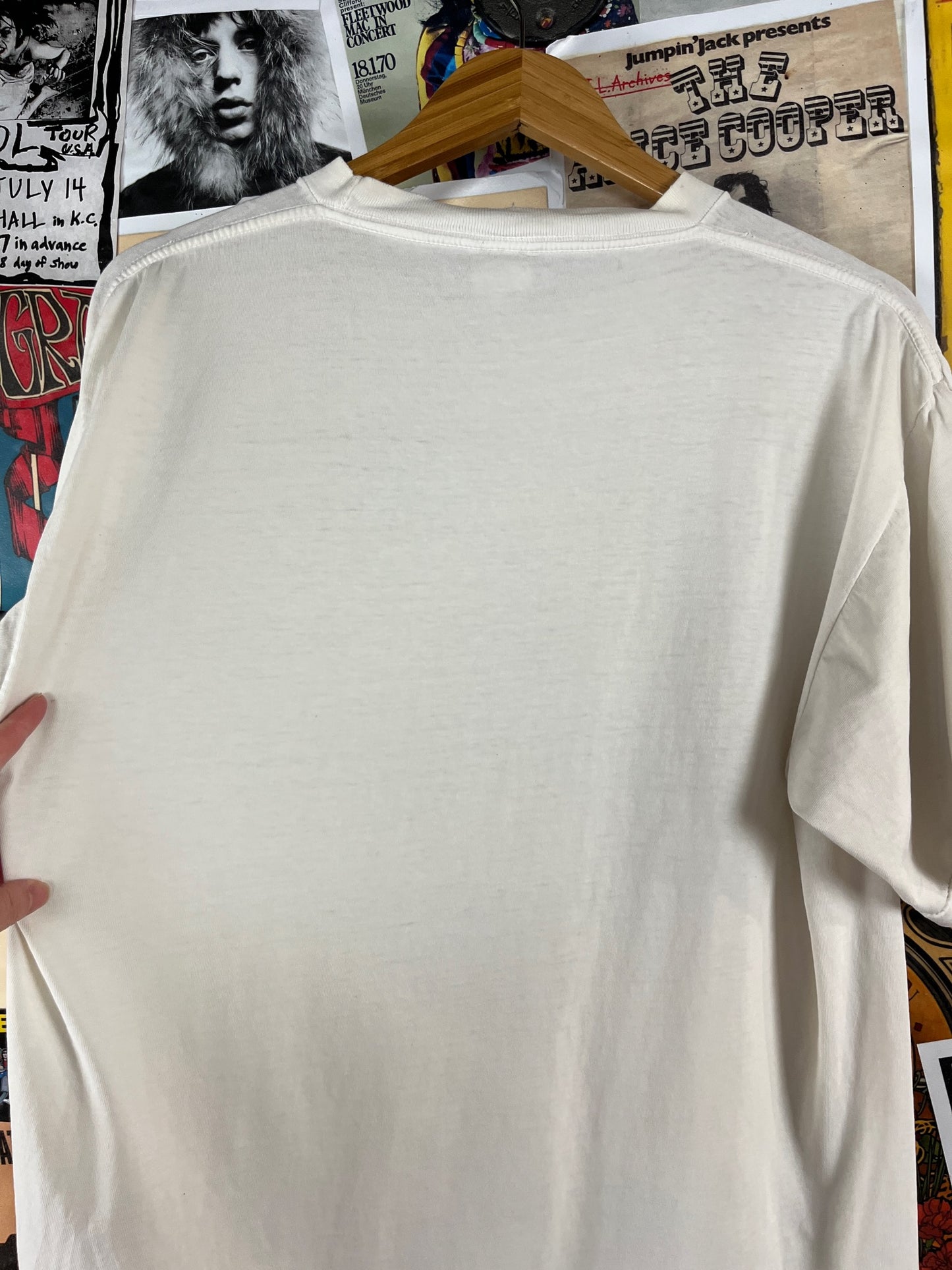 Vintage 90s Funny Turn to Shit Wizard All Cotton Graphic Crewneck Novelty T-Shirt Mens Large