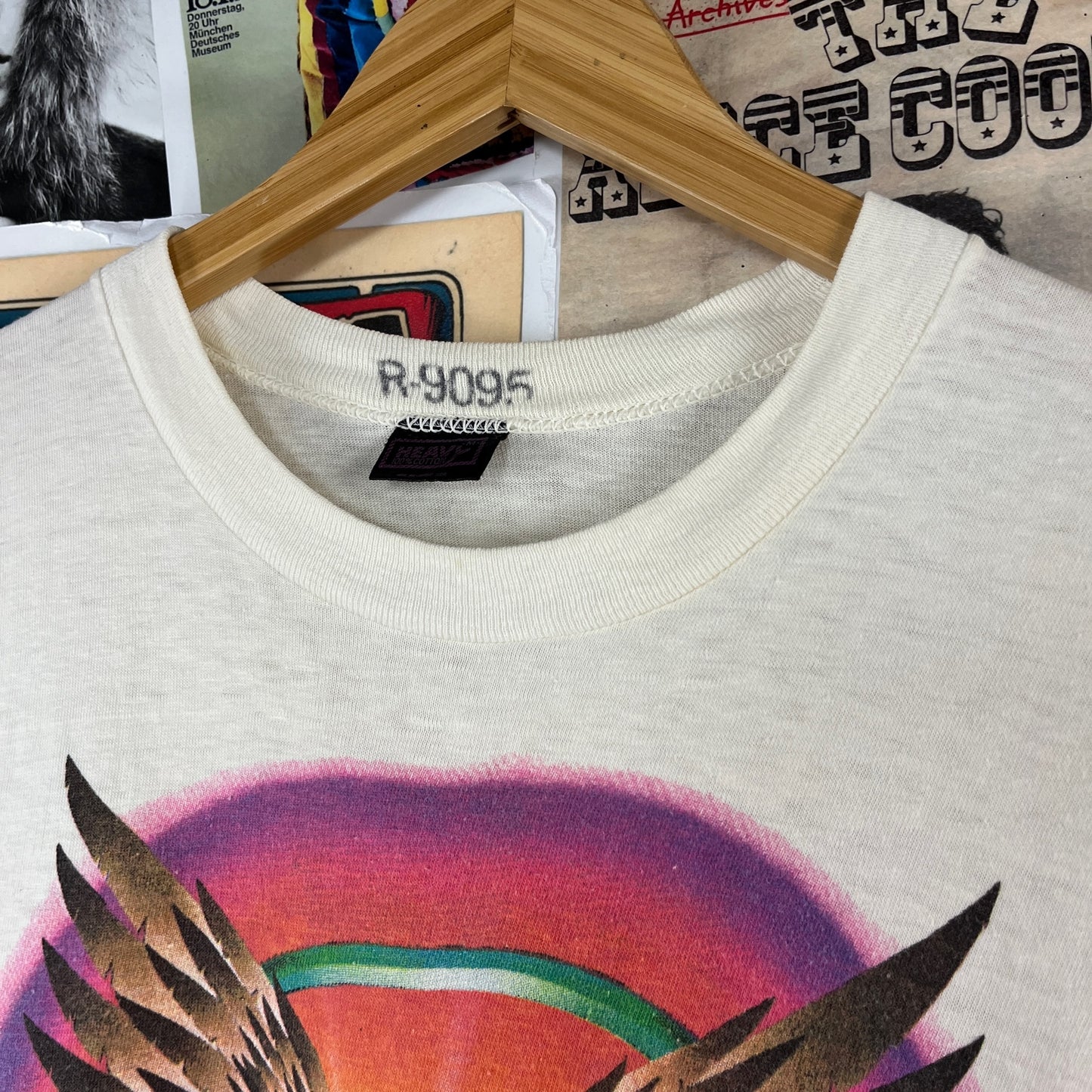 Vintage 70s Stanley Mouse Alton Kelley Flying Eye Grateful Dead Jimi Hendrix White Single Stitch Heavy All Cotton Graphic T-Shirt