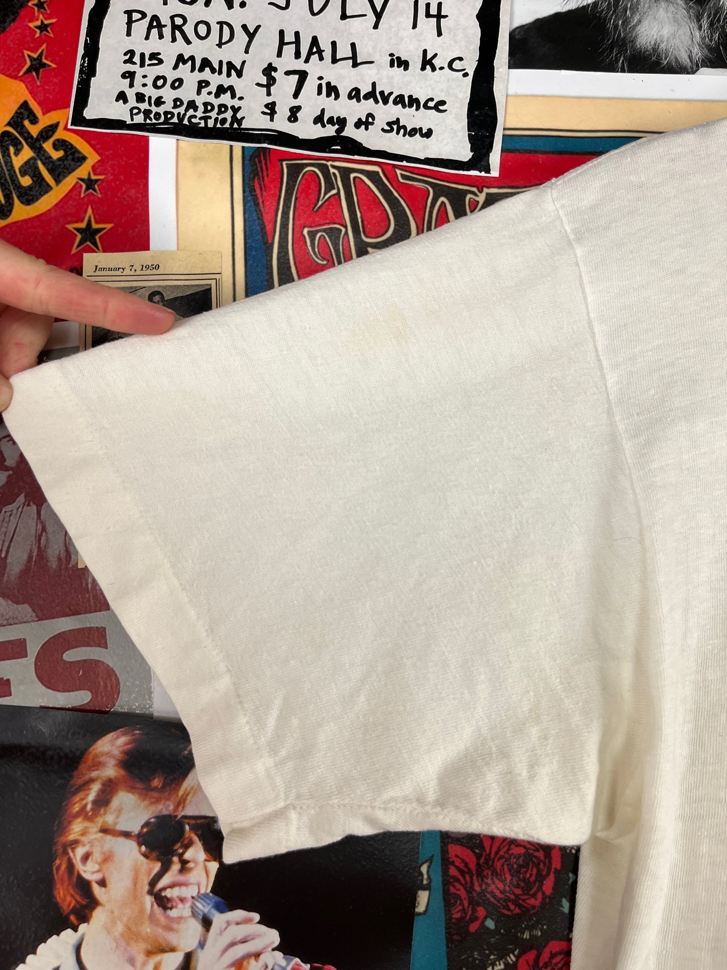 Vintage 70s Stanley Mouse Alton Kelley Flying Eye Grateful Dead Jimi Hendrix White Single Stitch Heavy All Cotton Graphic T-Shirt