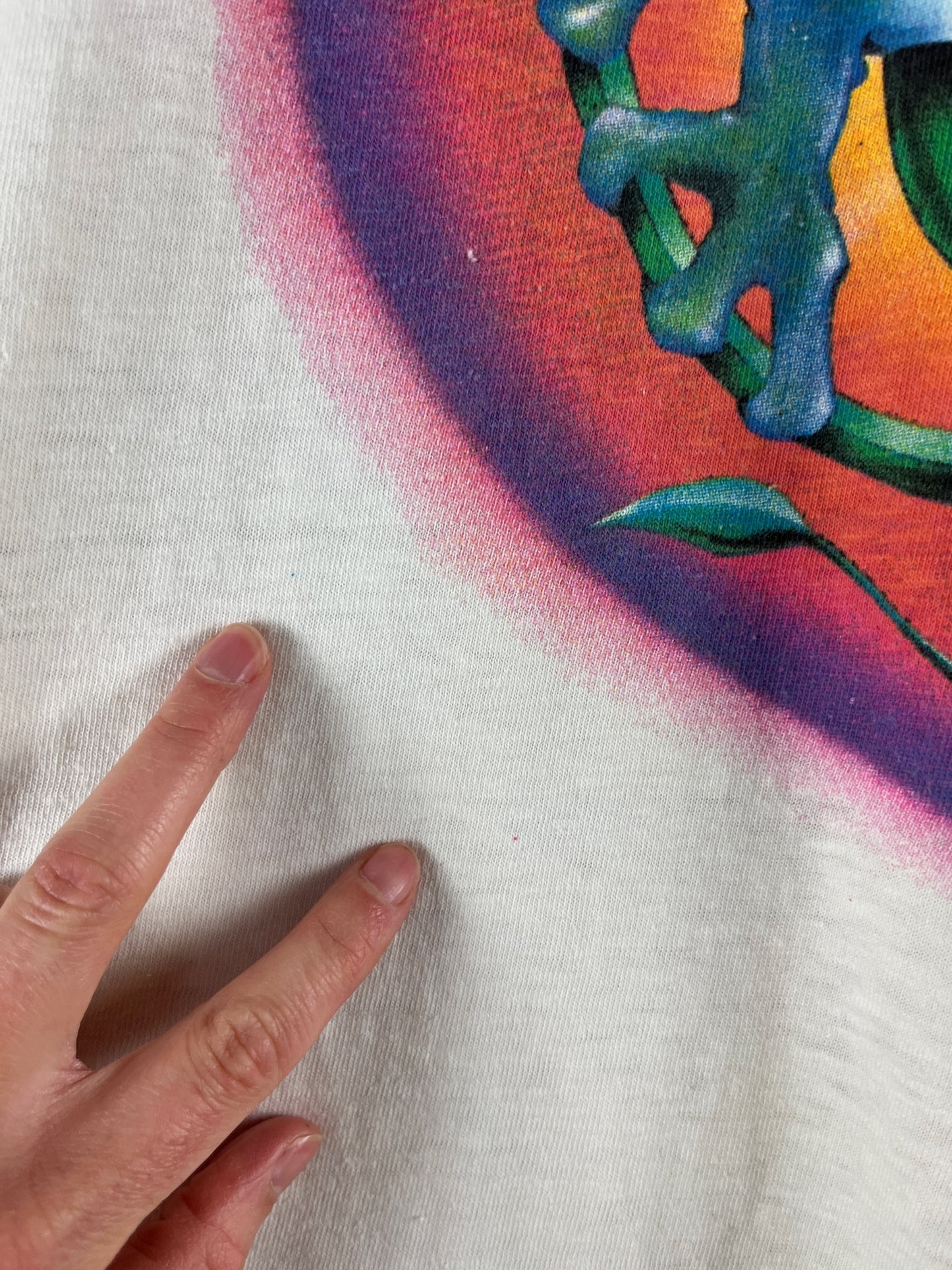Vintage 70s Stanley Mouse Alton Kelley Flying Eye Grateful Dead Jimi Hendrix White Single Stitch Heavy All Cotton Graphic T-Shirt