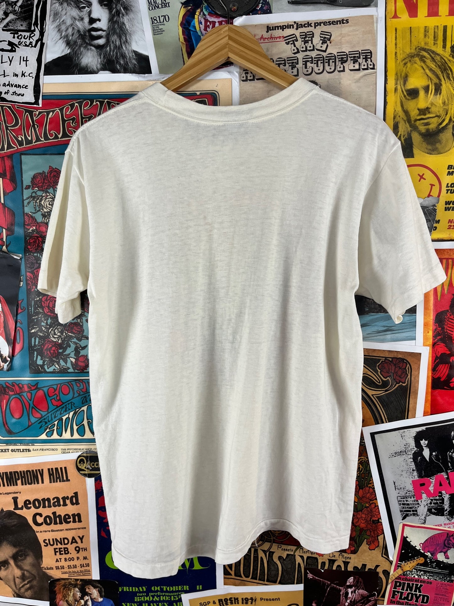 Vintage 70s Stanley Mouse Alton Kelley Flying Eye Grateful Dead Jimi Hendrix White Single Stitch Heavy All Cotton Graphic T-Shirt