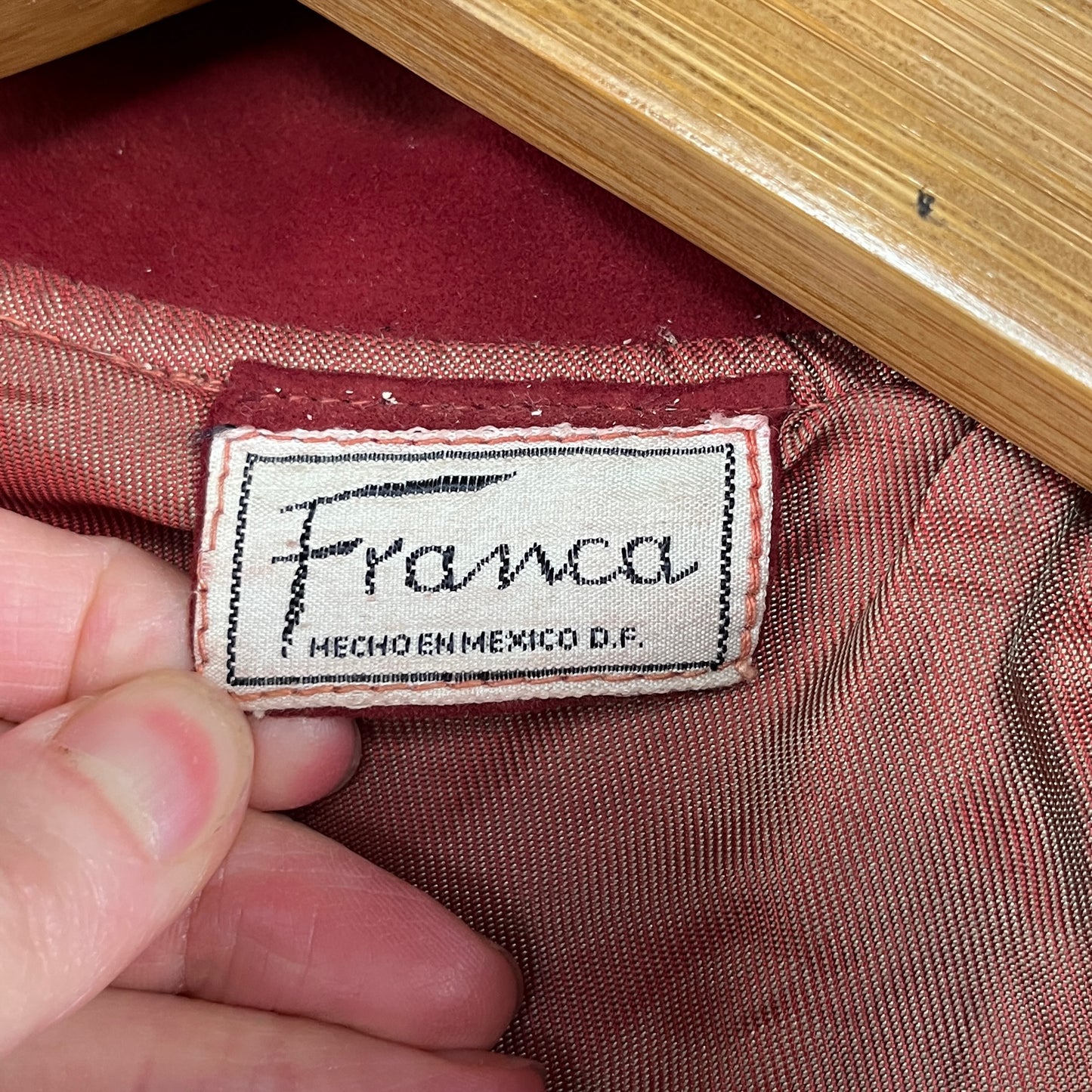 Vintage Girls Kids 40s-50s Rust Red Suede Fringe Tassel Franca Two Pocket Western Rockabilly Jacket Size 14 Ages 10-11