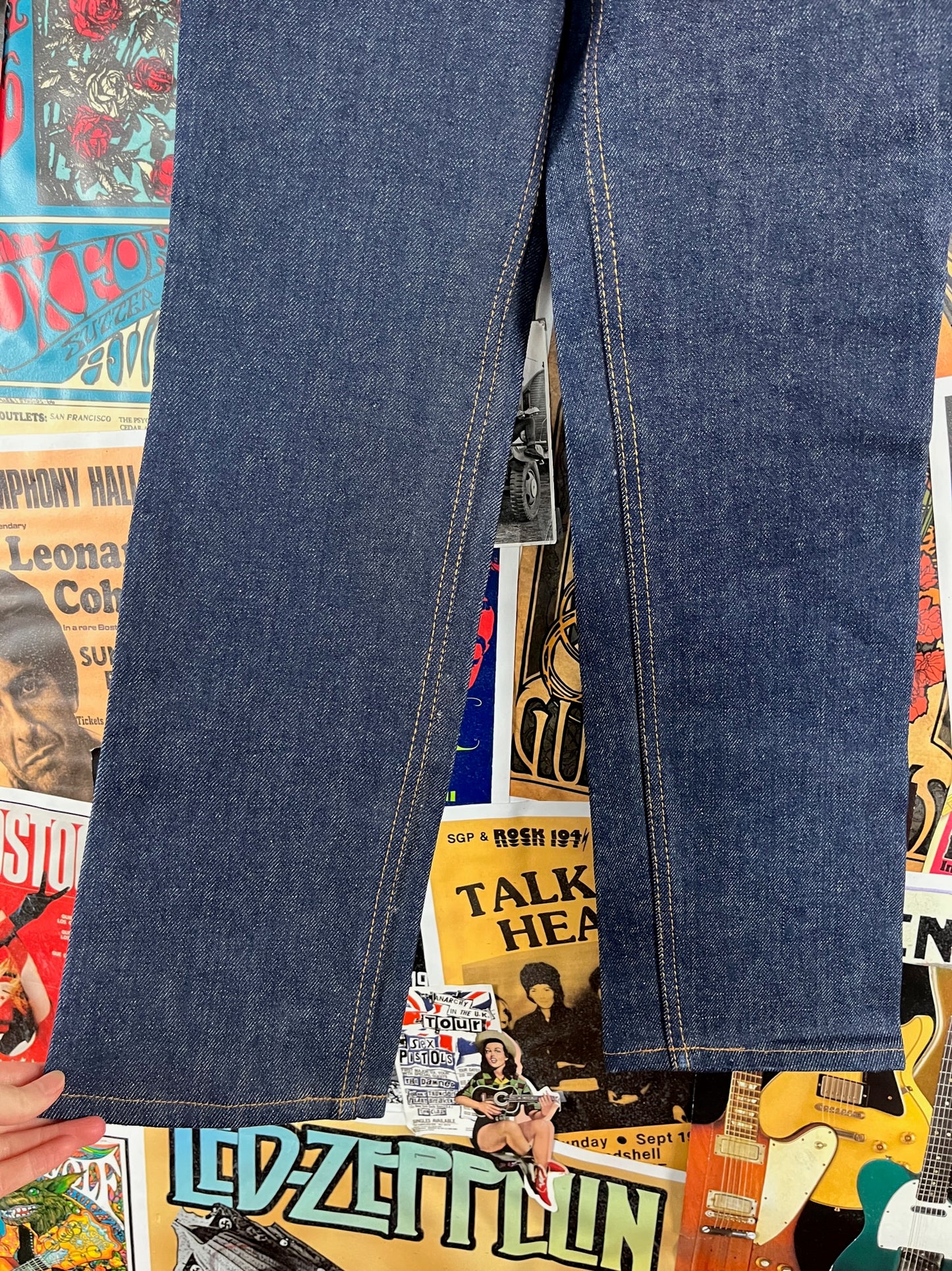 Vintage Kids Unisex 80s Dark Wash Indigo Orange Tab Levis 506 USA Denim Jeans Size 10 Ages 8-9