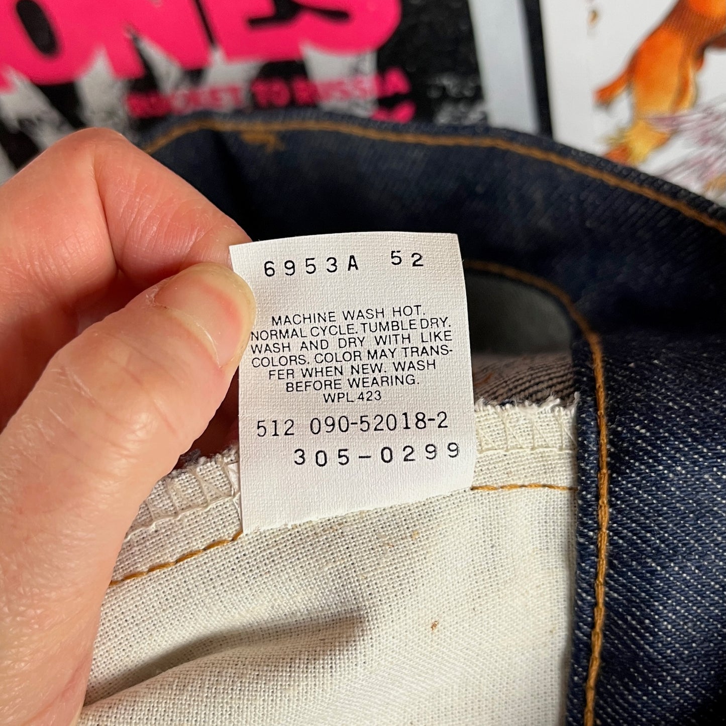 Vintage Kids Unisex 80s Dark Wash Indigo Orange Tab Levis 506 USA Denim Jeans Size 10 Ages 8-9