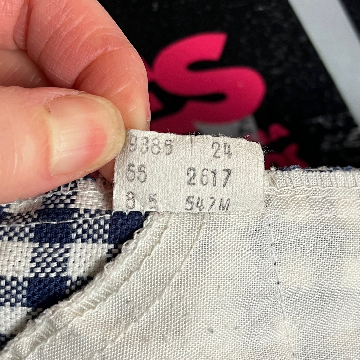 Vintage Kids 70s Blue White Gingham Plaid Levis White Tab USA Cutoffs Shorts Size 5 Slim Ages 4-5 Retro