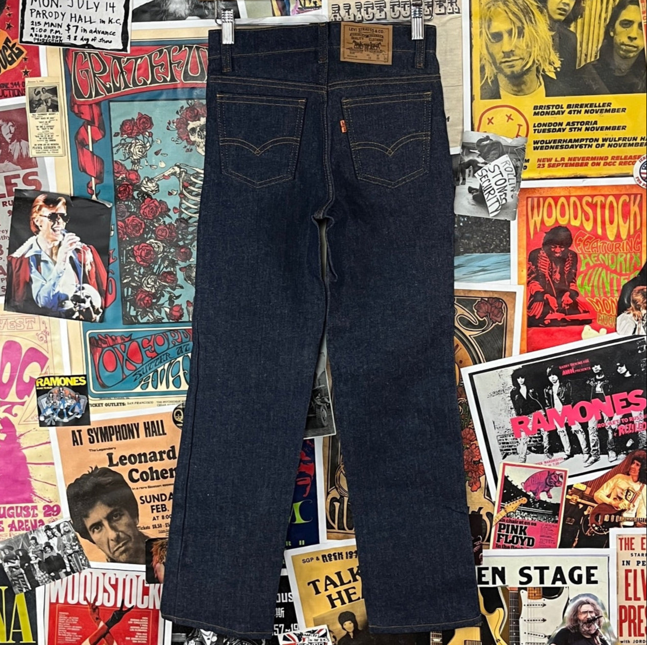 Vintage Kids Unisex 80s Dark Wash Indigo Orange Tab Levis 506 USA Denim Jeans Size 10 Ages 8-9