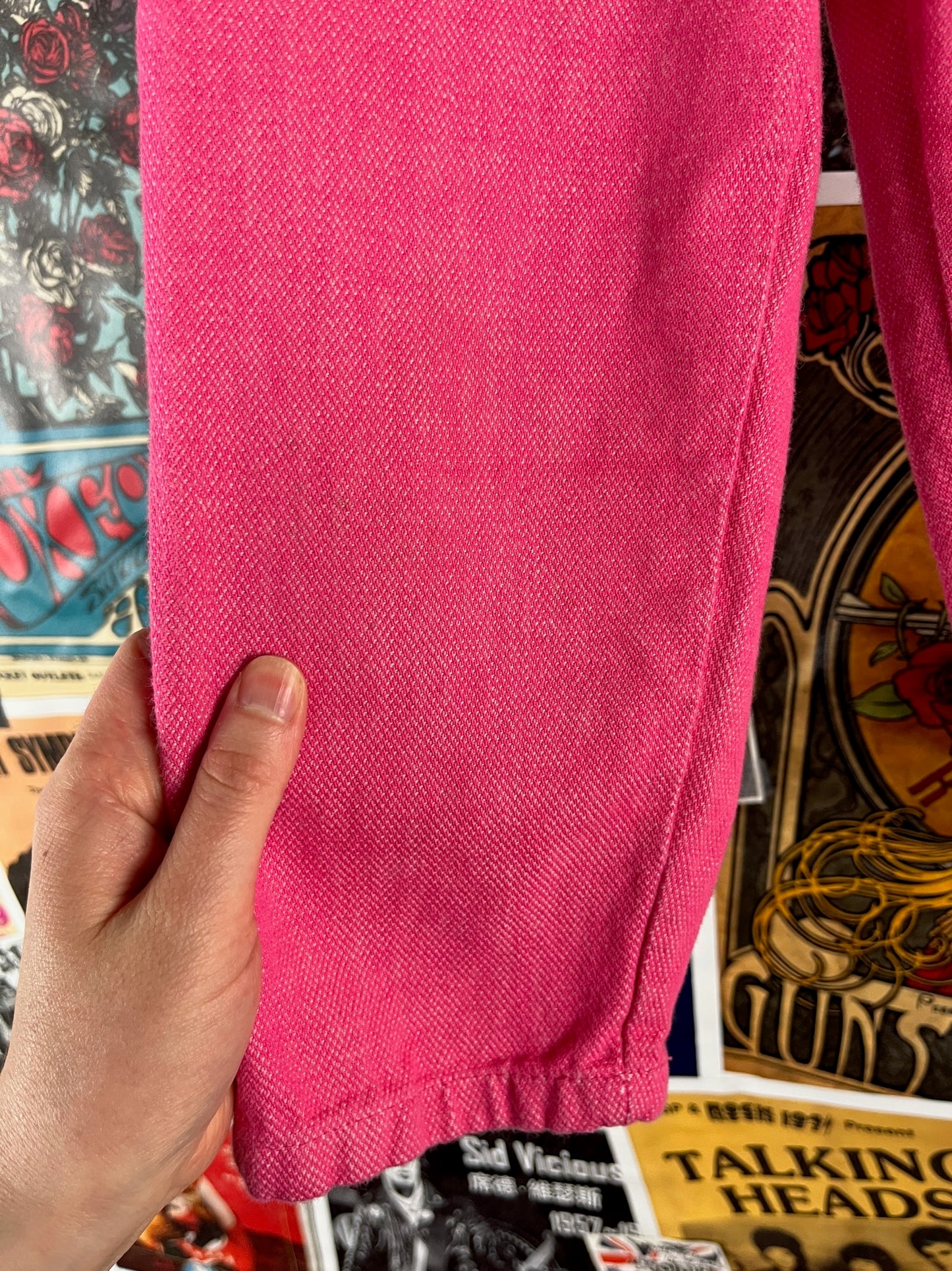 Vintage Toddler Girls Kids 60s-70s Retro Bright Pink Health-tex Ranch Togs Elastic Waist Pants Size 4 Slim Ages 3-4