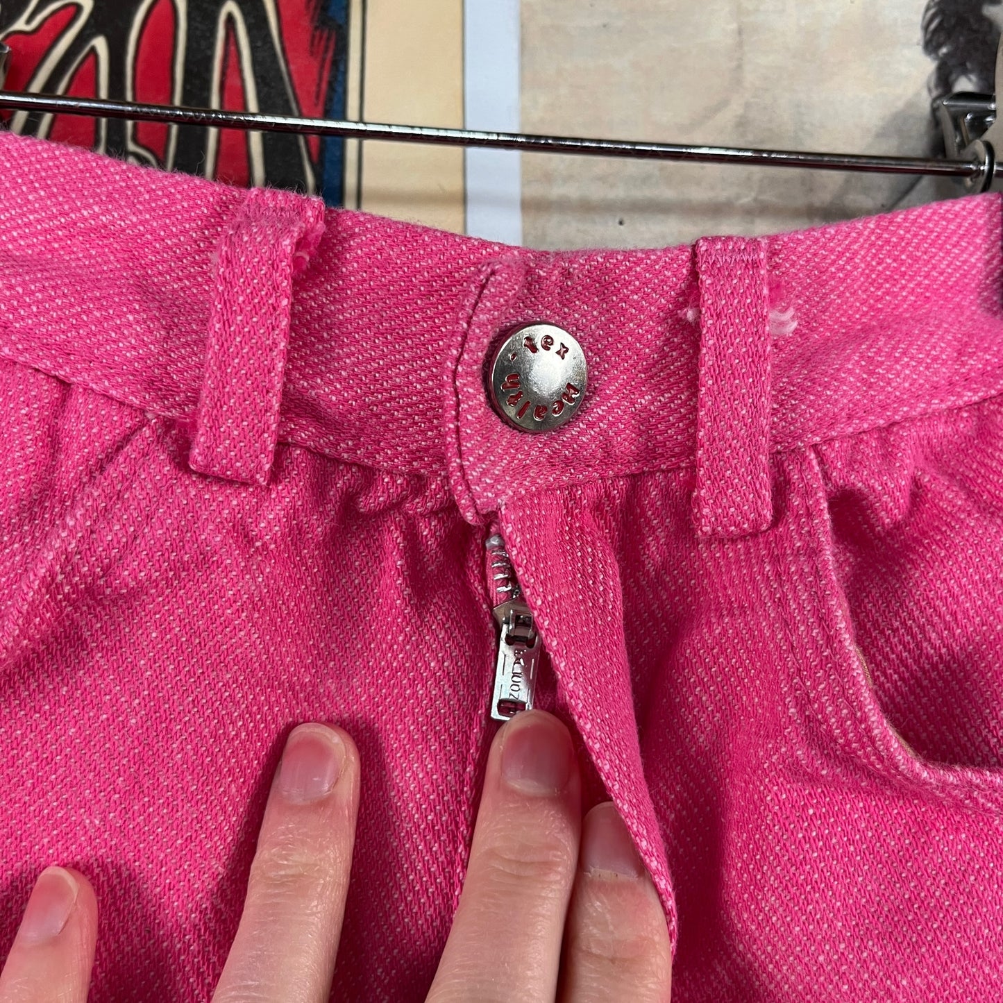 Vintage Toddler Girls Kids 60s-70s Retro Bright Pink Health-tex Ranch Togs Elastic Waist Pants Size 4 Slim Ages 3-4