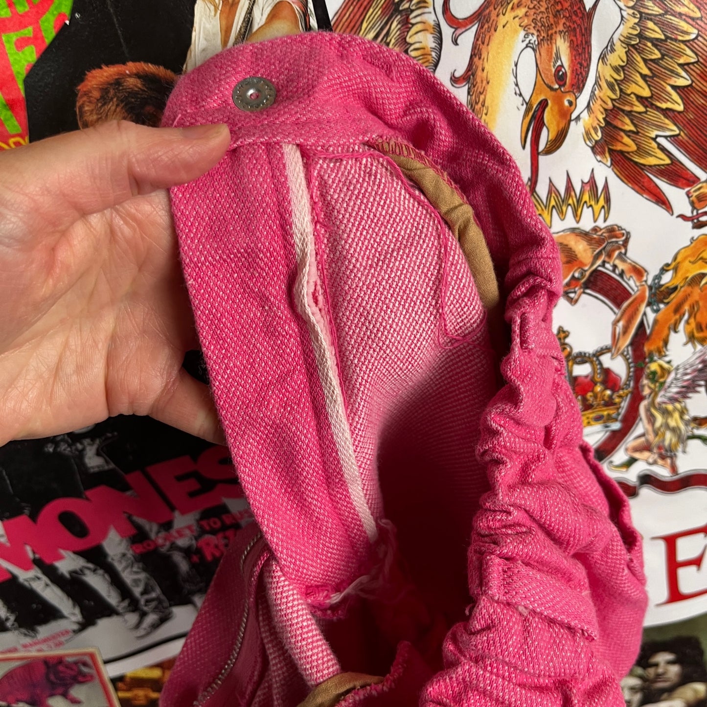 Vintage Toddler Girls Kids 60s-70s Retro Bright Pink Health-tex Ranch Togs Elastic Waist Pants Size 4 Slim Ages 3-4