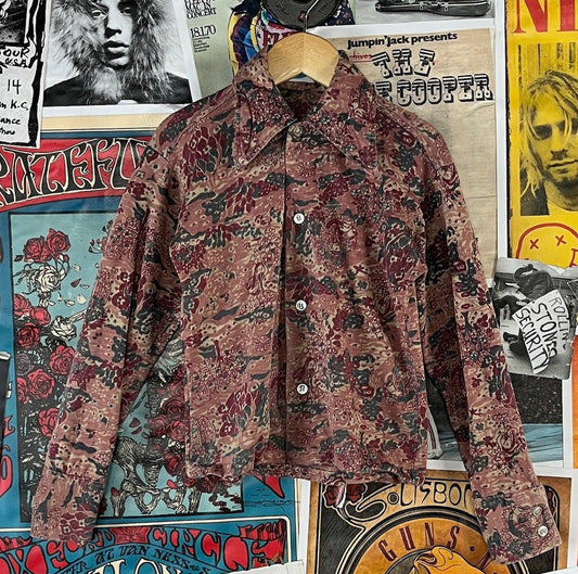 Groovy vintage kids 1970s disco shirt ages 5 to 6.