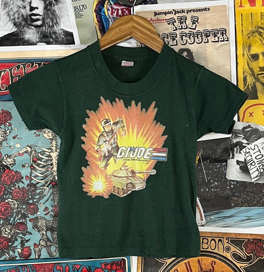 Vintage 80s kids GI Joe Hasbro graphic t-shirt ages 6-7.