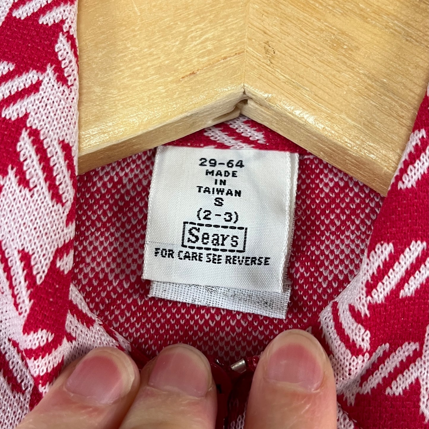 Vintage Toddler Girls Kids Retro Deadstock 70s Red White Check Plaid Sears Roebuck Swing Set Separates Long Sleeve Collared Onesie Bodysuit 2T