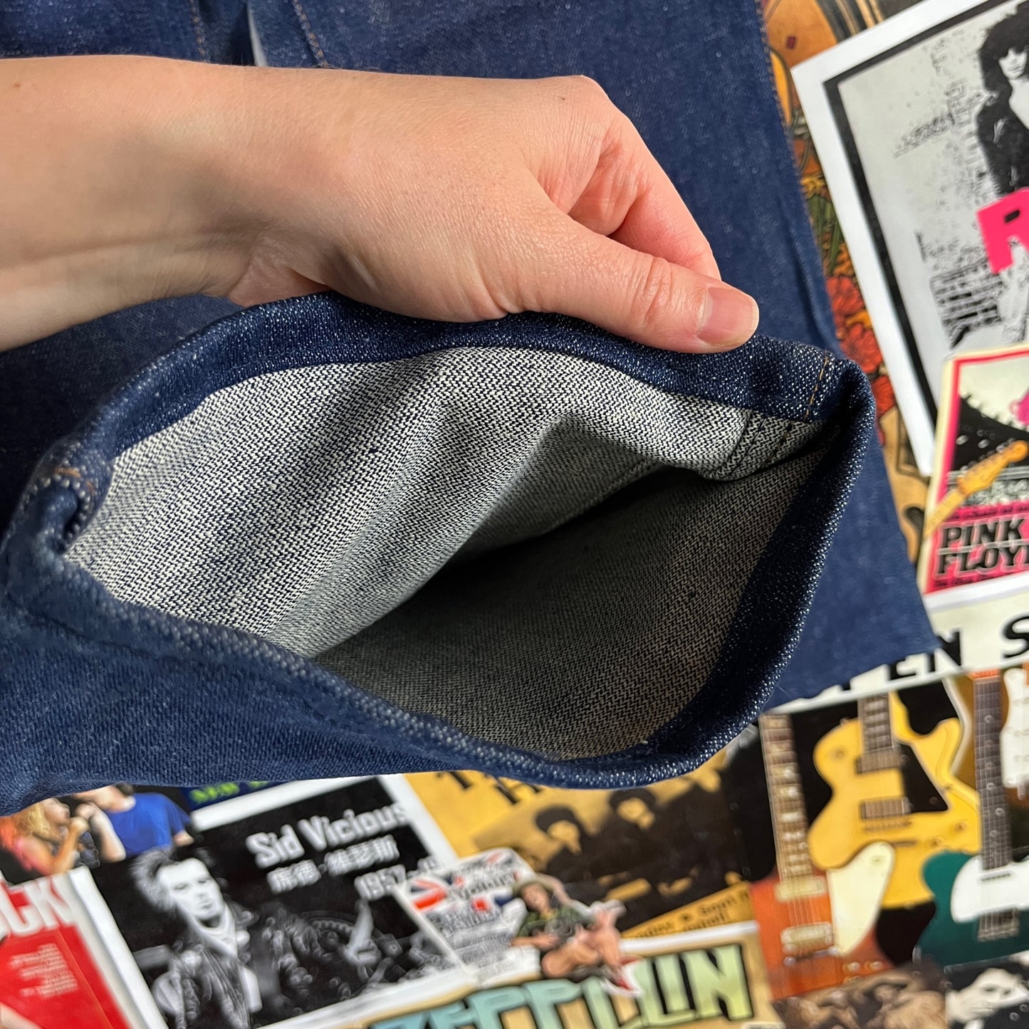 Vintage Kids 70s-80s Blue Wrangler No Fault Denim Flares Jeans Size 8 Ages 7-8