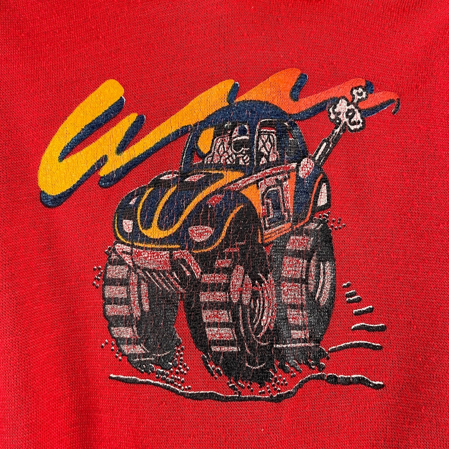 Vintage Toddler Kids 80s Volkswagen Beetle VW Baja Bug Racing Graphc Hoodie Sweatshirt Size 4T Age 3-4