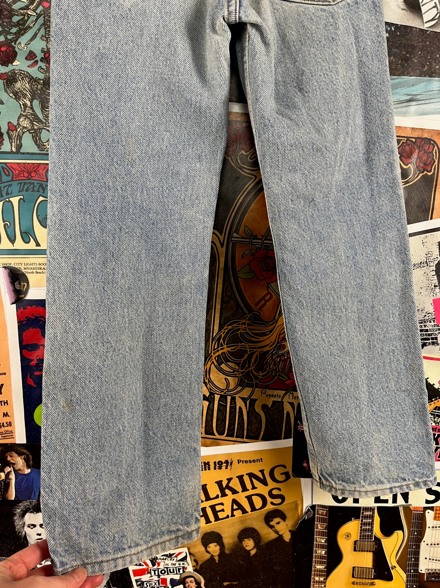 Vintage Kids 80s-90s Orange Tab Levi's Embroidered Betty Boop Denim Jeans 8 Slim