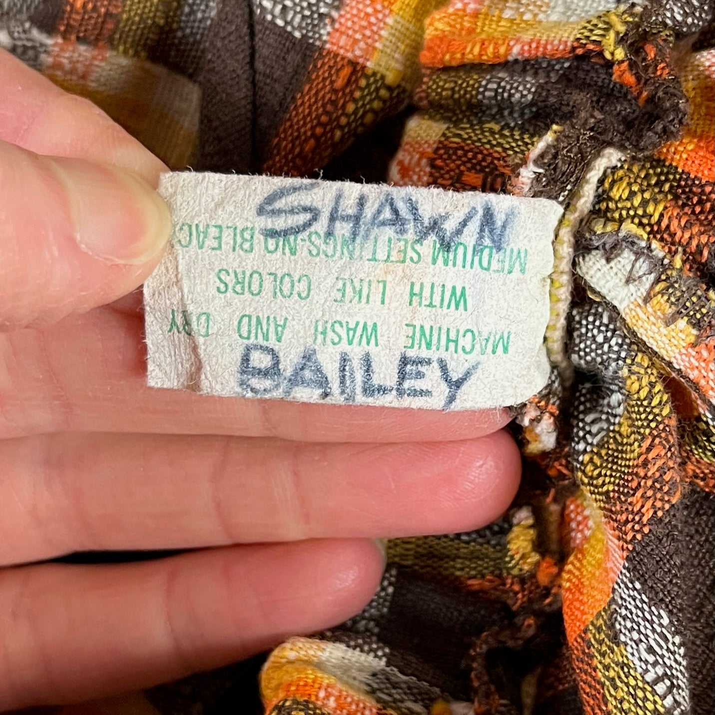 Vintage Toddler Kids 60s-70s Brown Orange Plaid Health-tex Trouser Pants 2T