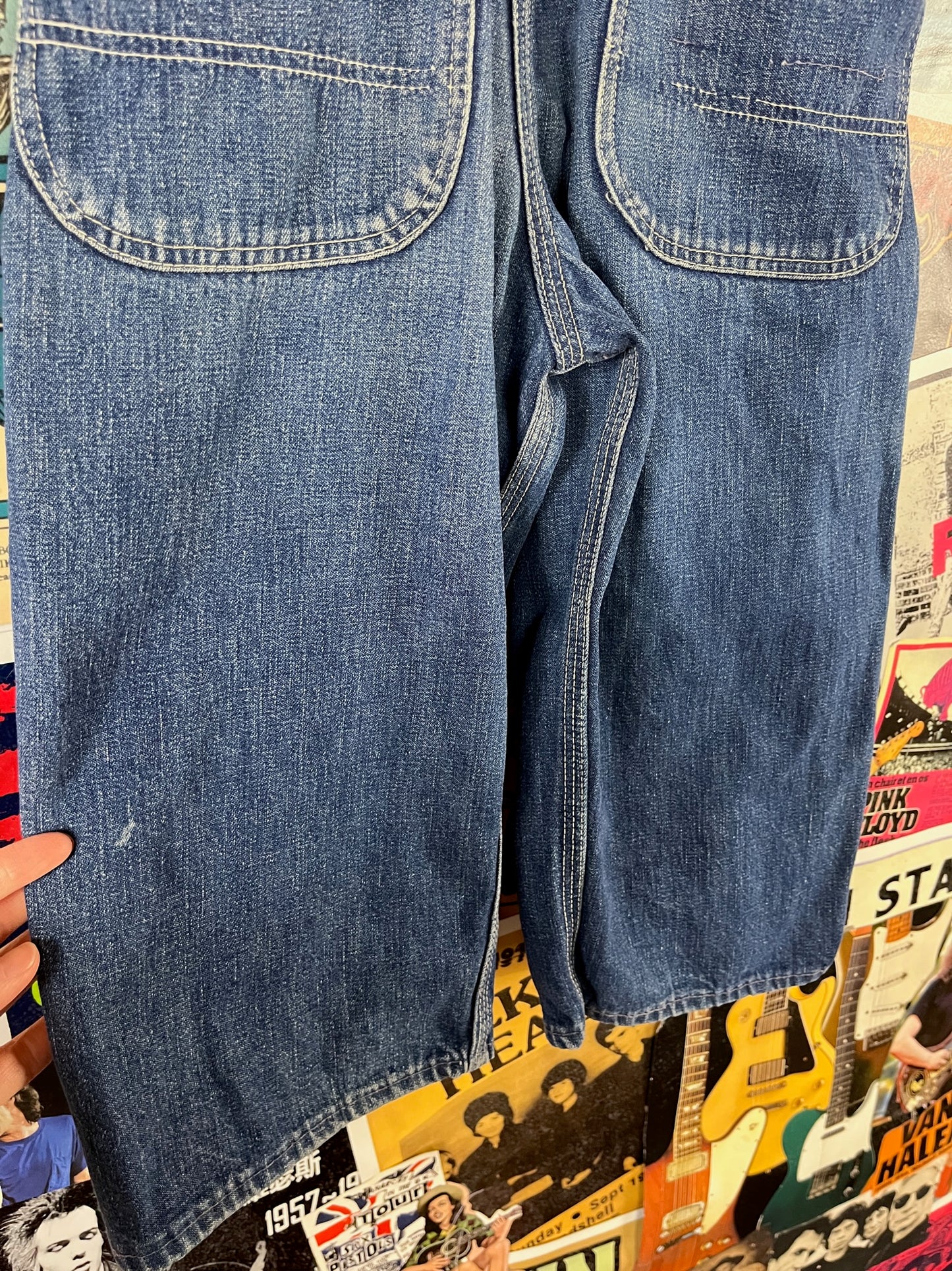 Vintage Toddler Kids 60s-70s Lil Dad Sanforized Denim Overalls 3T