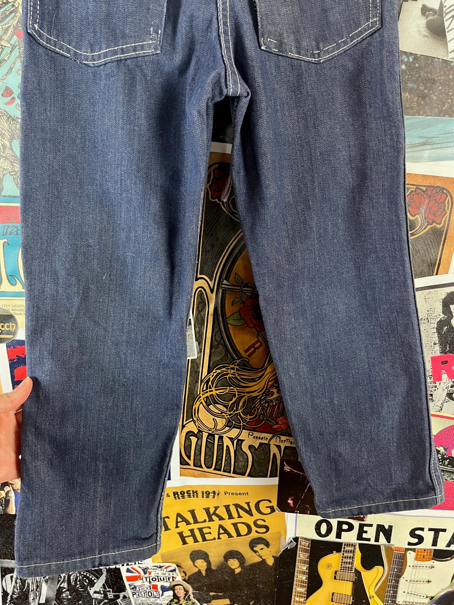 Vintage Kids 50s Indigo Blue Denim Billy the Kid Saf T Nee Texan Jeans Age 5-6