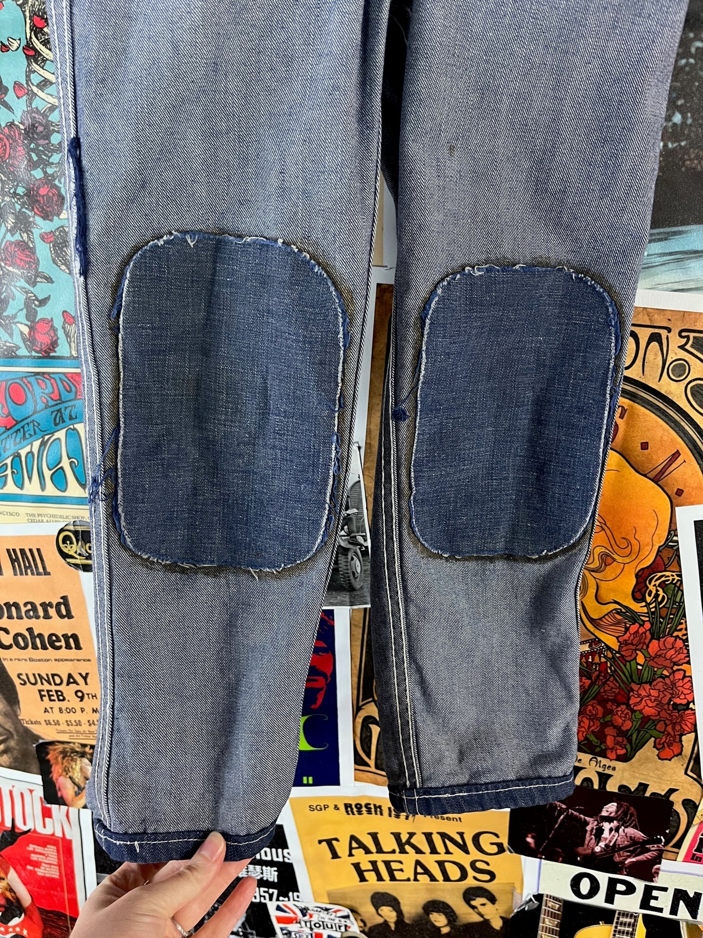 Vintage Kids 50s Indigo Blue Denim Billy the Kid Saf T Nee Texan Jeans Age 5-6