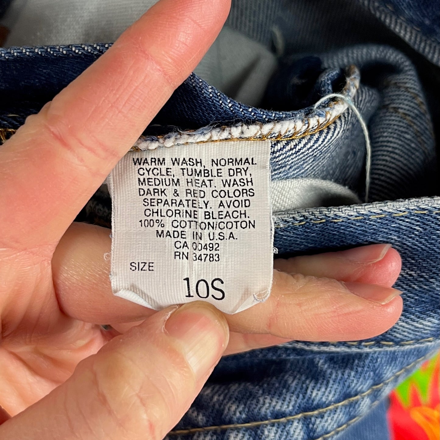 Vintage Kids 80s-90s Faded Medium Wash Blue Lee Union Made Denim Jeans Size 8-10 Slim Age 7-8 Retro Boys Girl USA Streetwear Pants