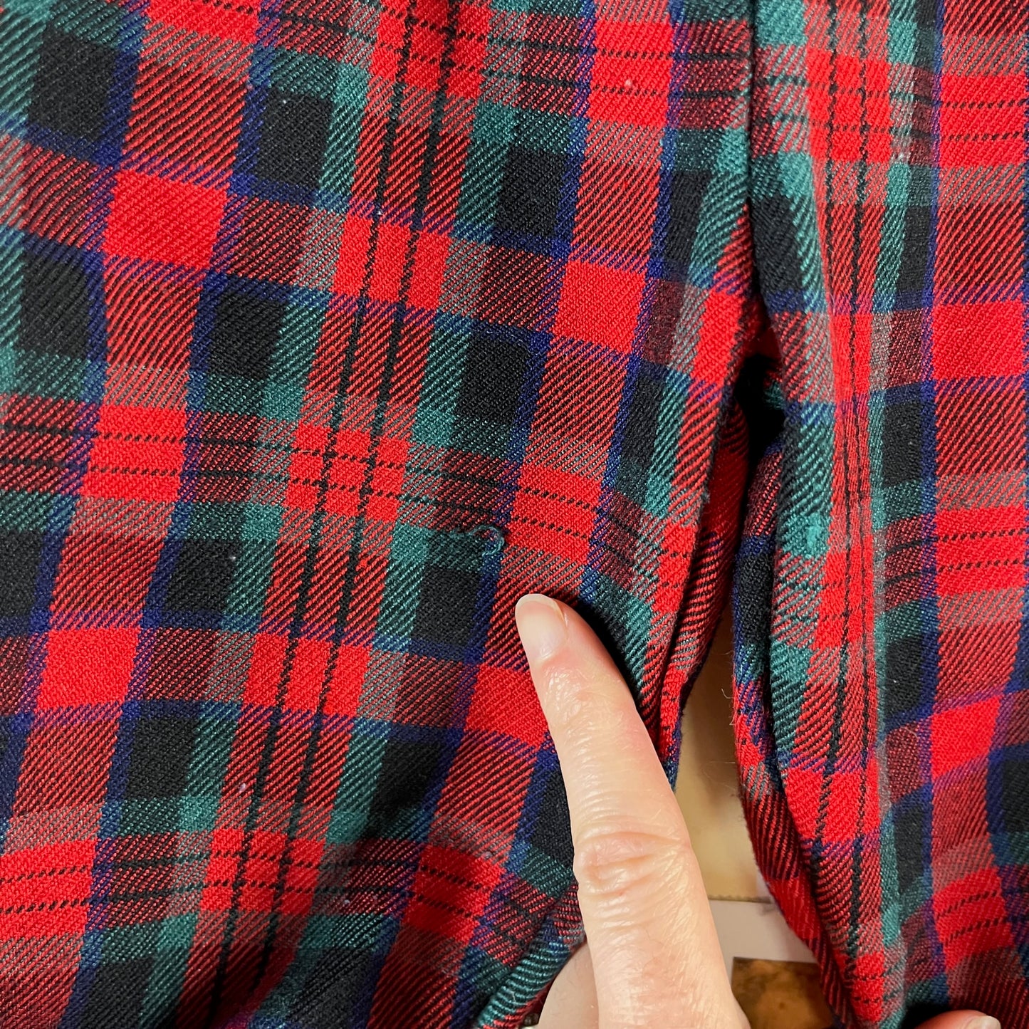 Vintage Baby Boy 90s Red Plaid Balloon Bloomer Joggers Pants 3-6M