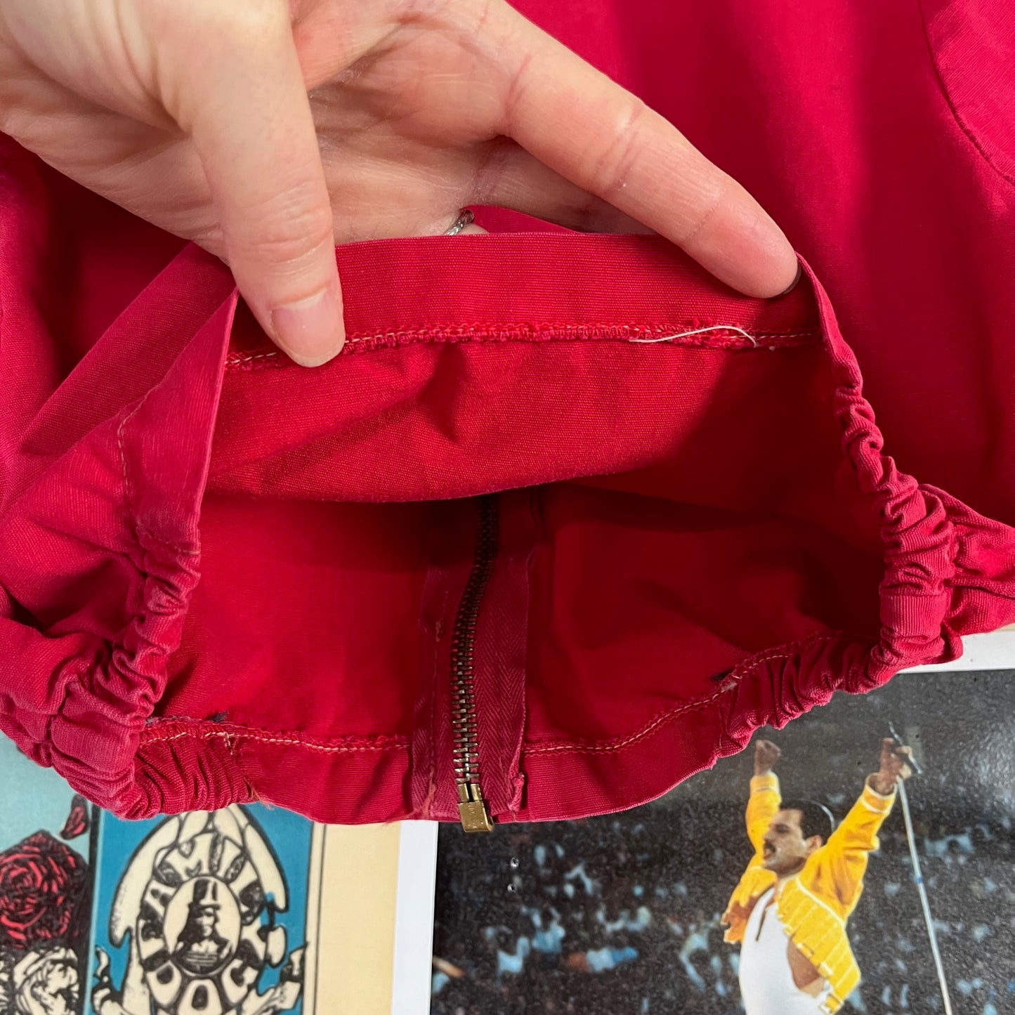 Vintage Baby Boy 50s Red Embroidered Western Jacket 9-12M