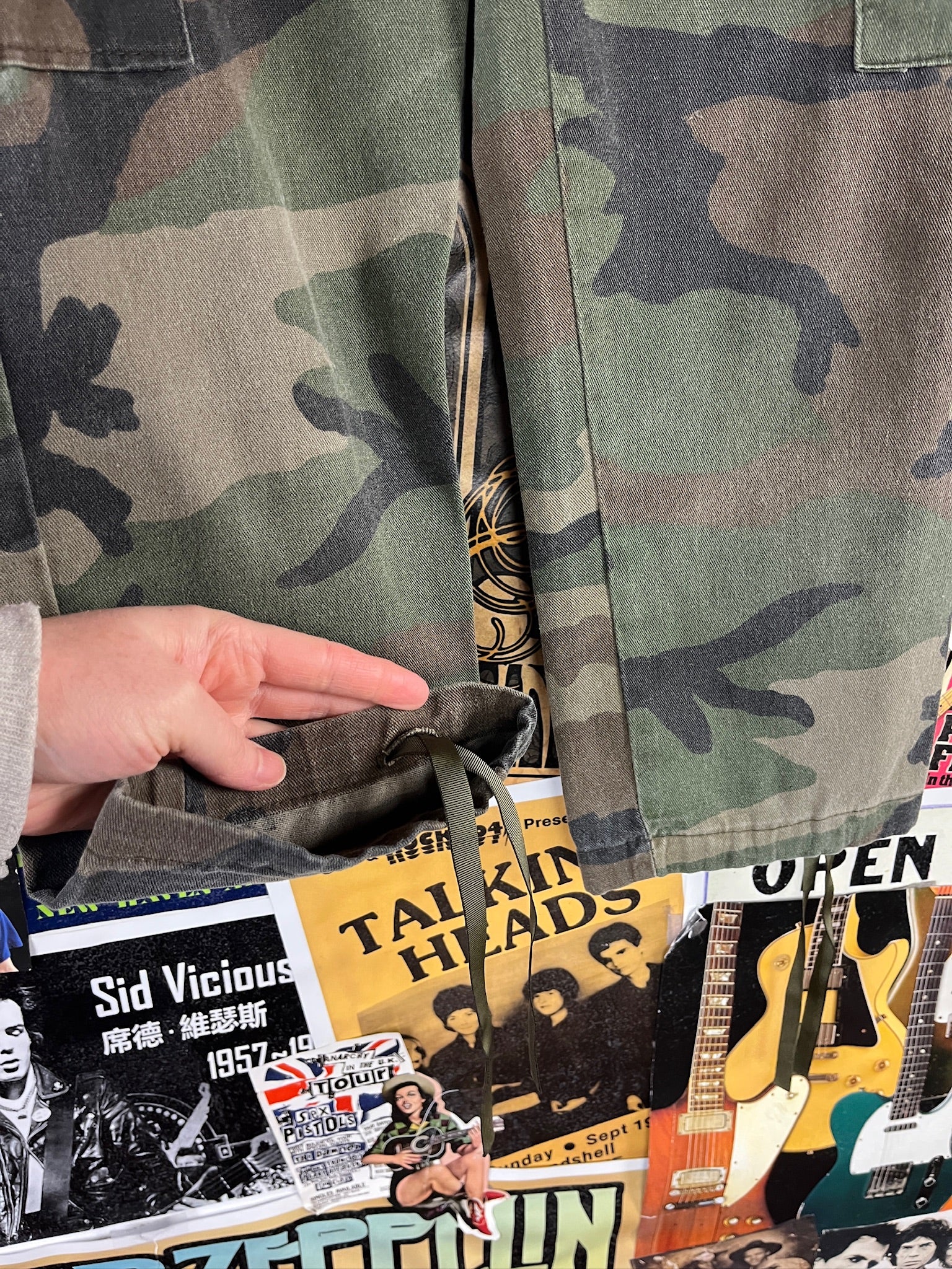 Vintage Kids 80s-90s Camouflage Print USA Military Cargo Pants Age
