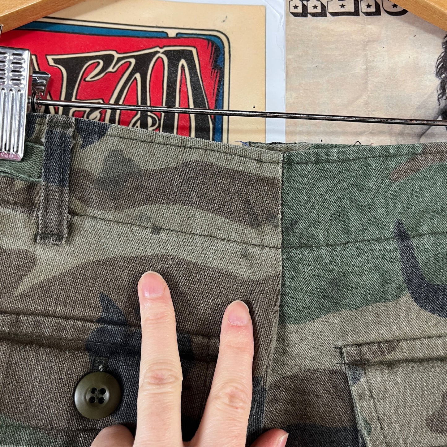 Vintage Kids 80s-90s Camouflage Print USA Military Cargo Pants Age 7