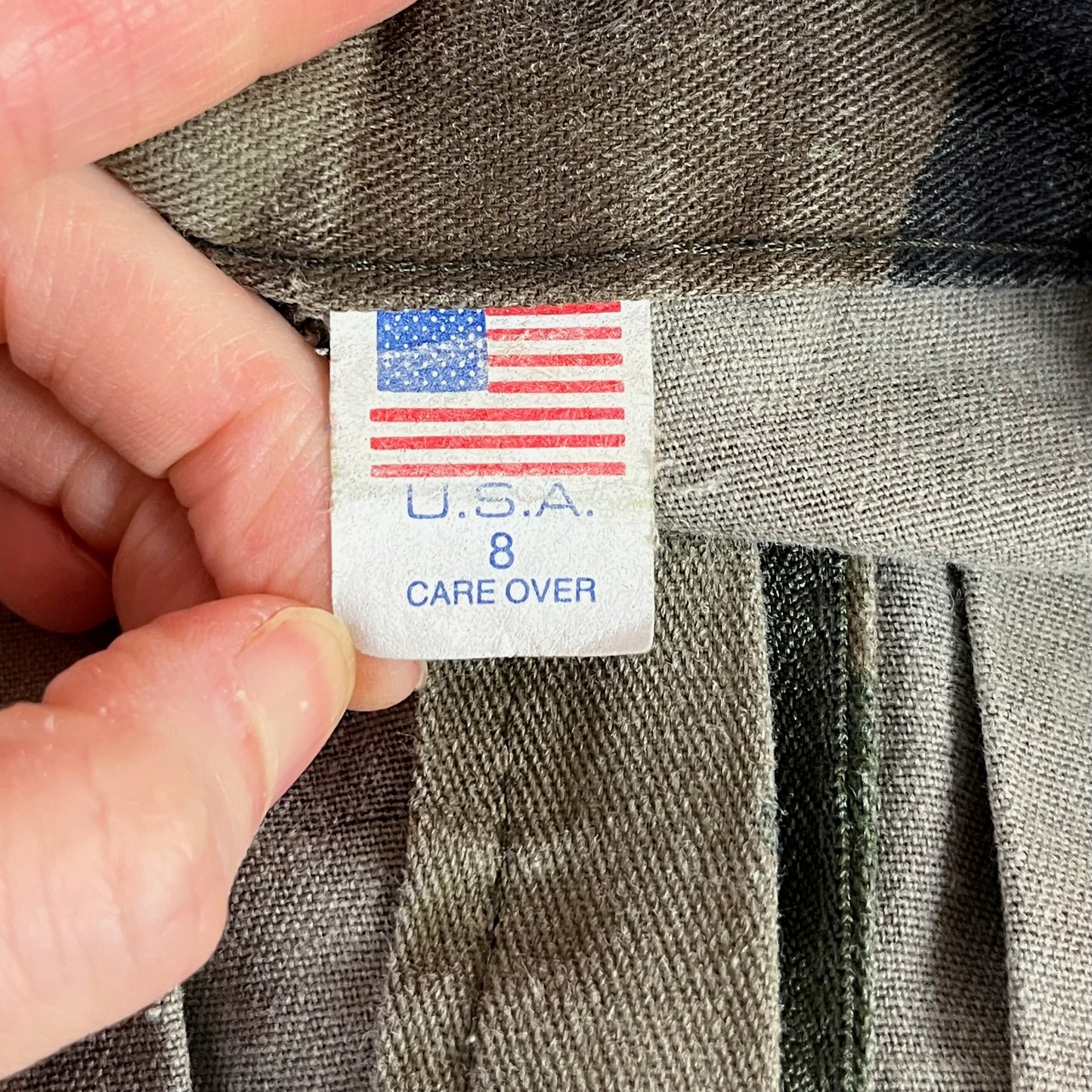 Vintage Kids 80s-90s Camouflage Print USA Military Cargo Pants Age 7