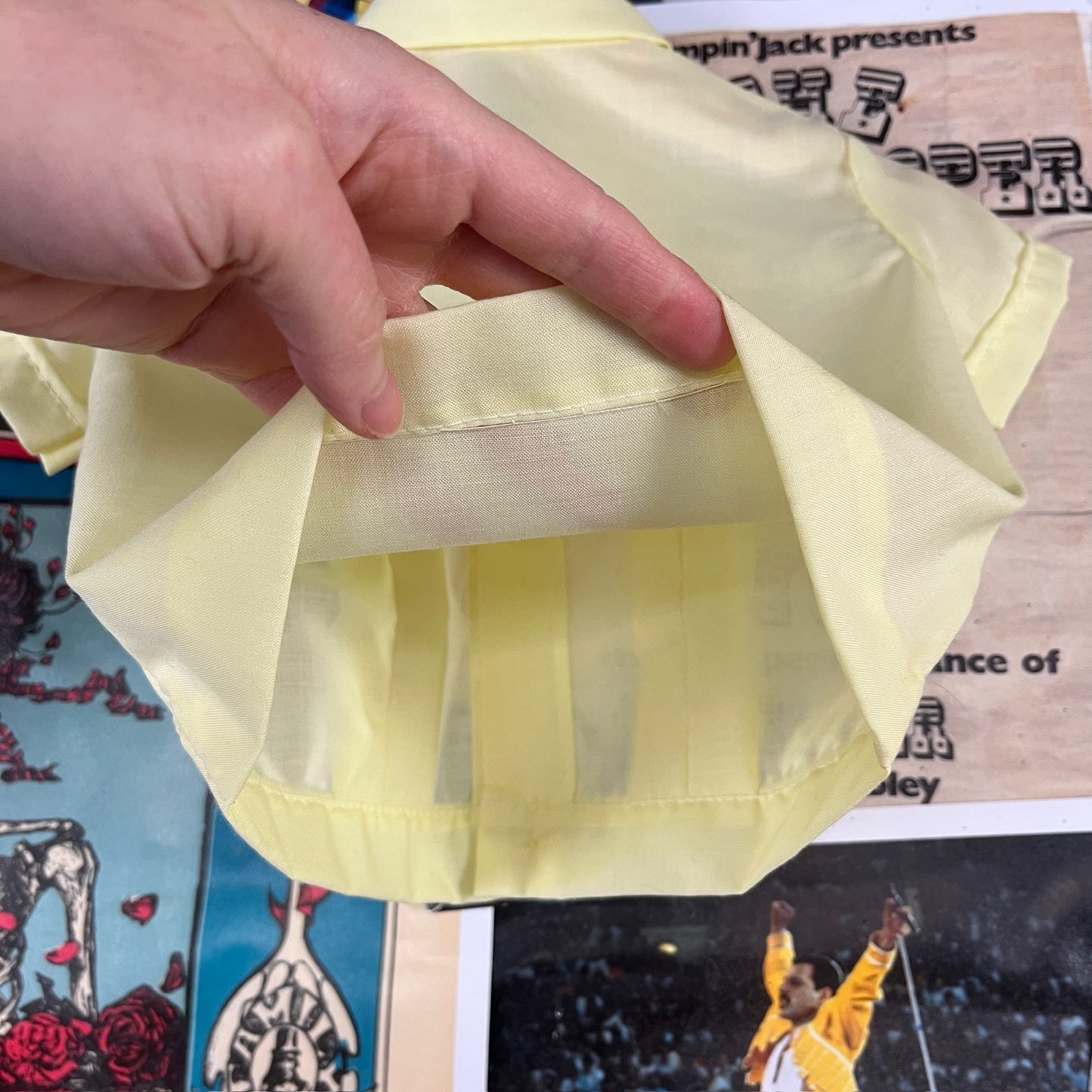 Vintage Baby Boy 50s-60s Yellow Embroidered Duck Playsuit Set 6-9M