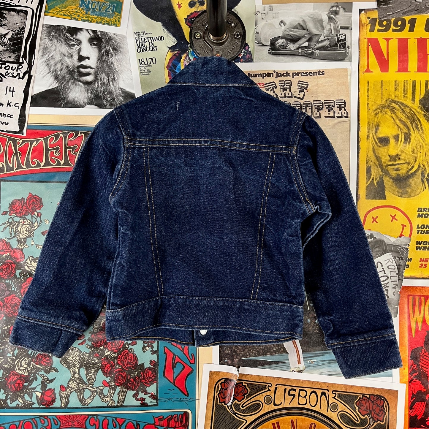 Vintage Toddler 90s Dark Wash Levi's Orange Tab Denim Trucker Jacket 3T