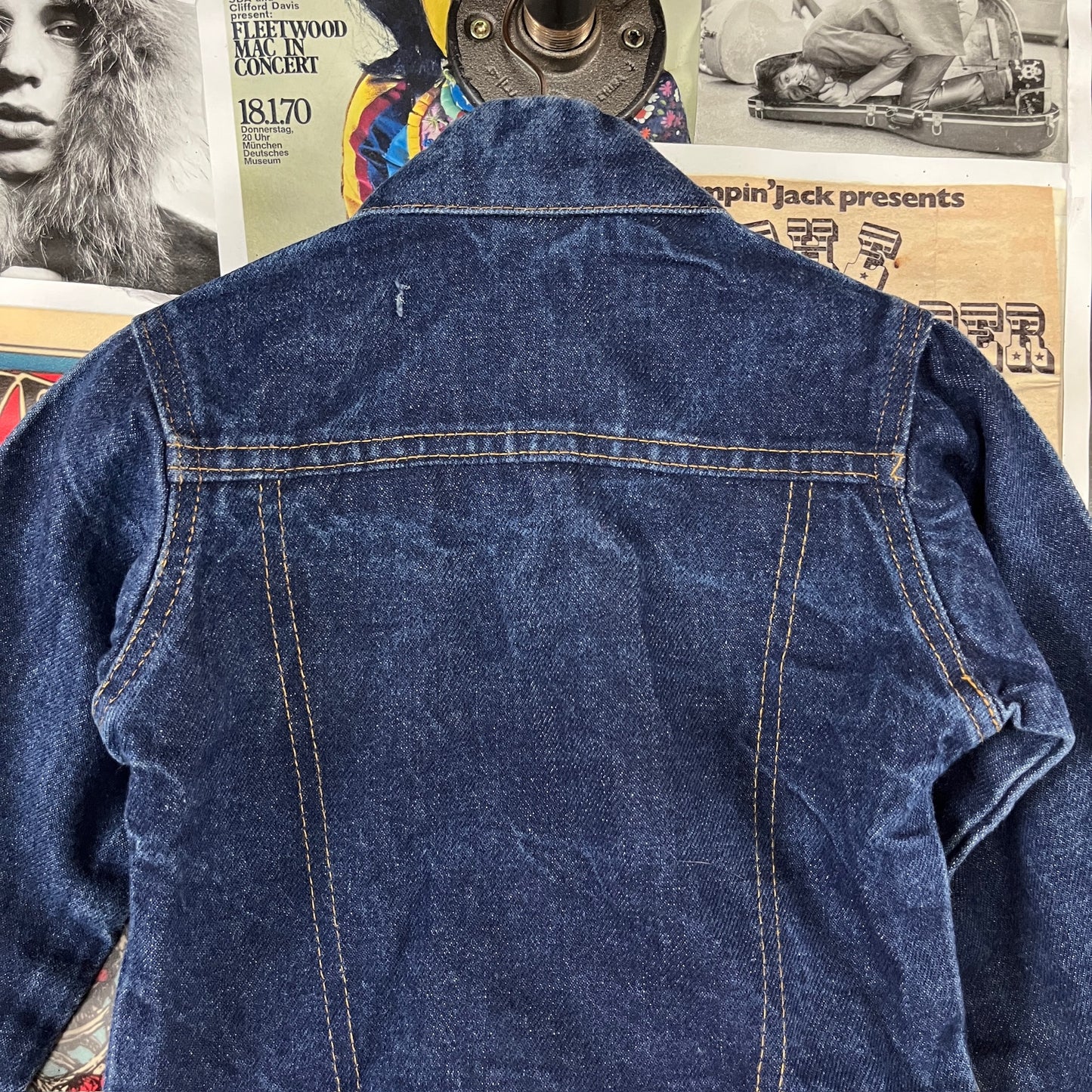 Vintage Toddler 90s Dark Wash Levi's Orange Tab Denim Trucker Jacket 3T