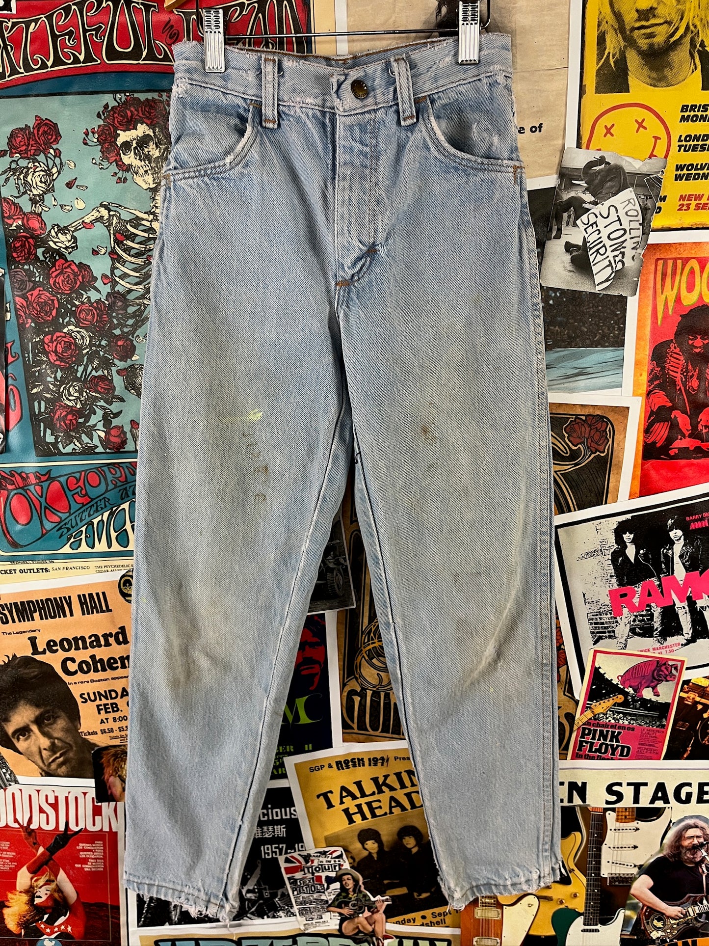 Vintage Kids Light Wash 90s Grunge Rustler Denim Jeans Ages 8-9