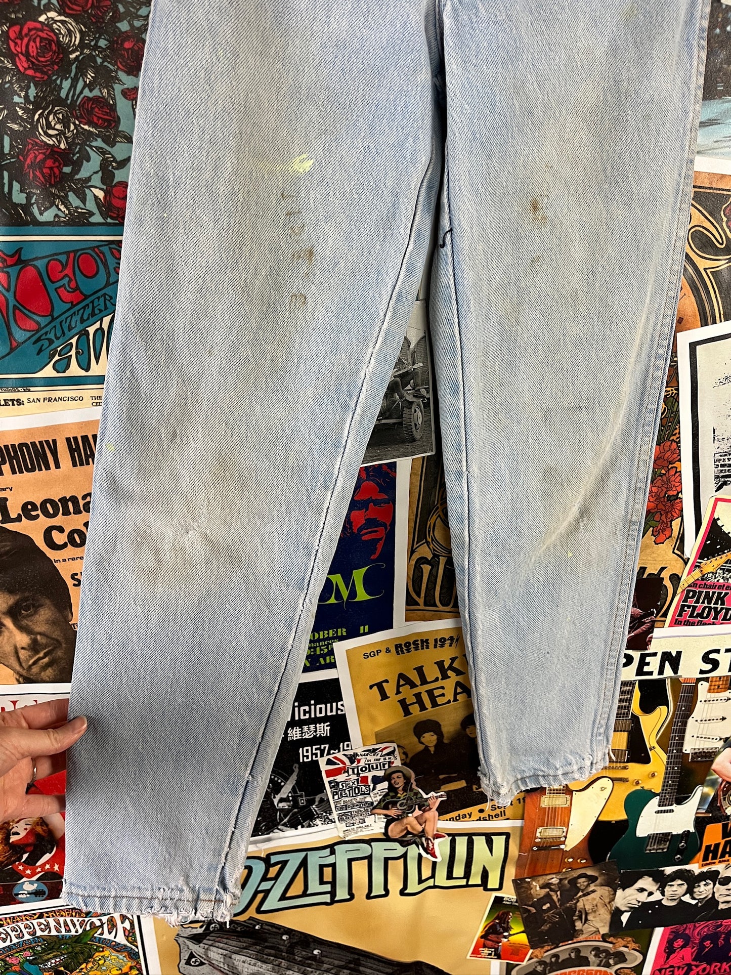 Vintage Kids Light Wash 90s Grunge Rustler Denim Jeans Ages 8-9