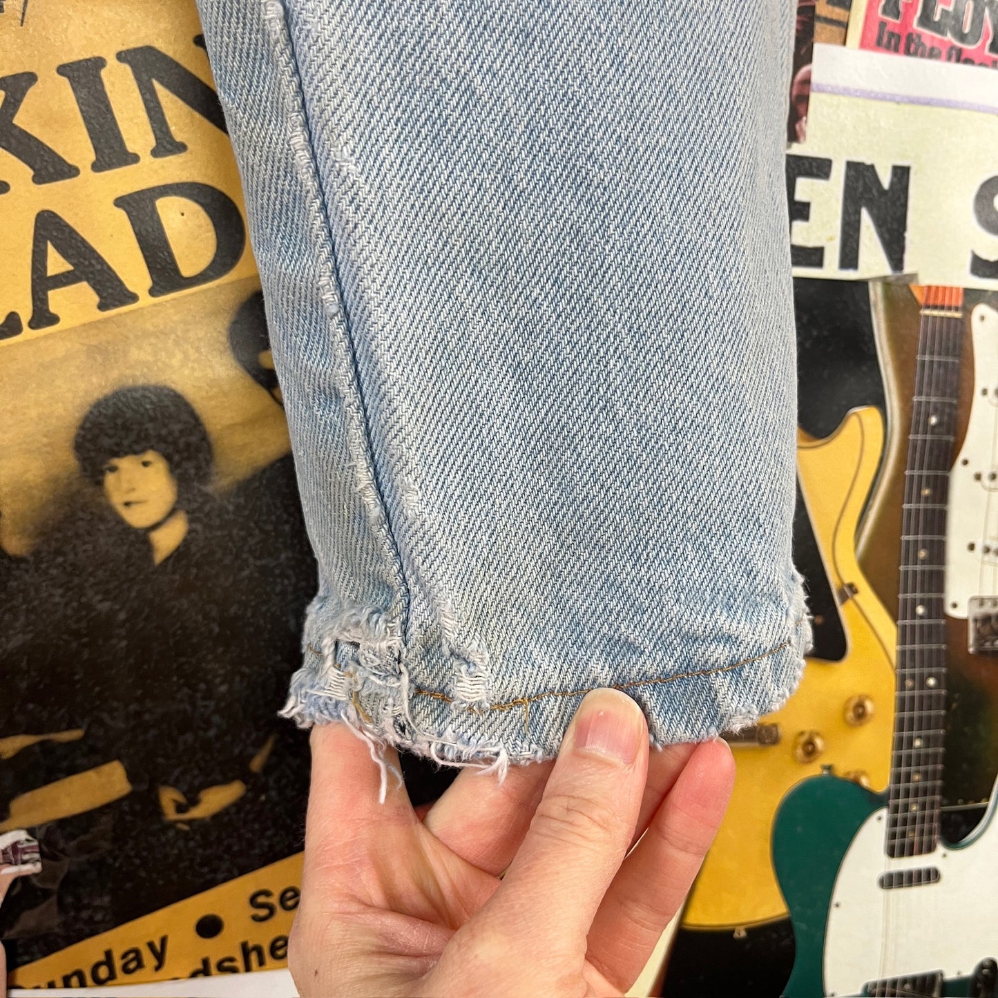 Vintage Kids Light Wash 90s Grunge Rustler Denim Jeans Ages 8-9
