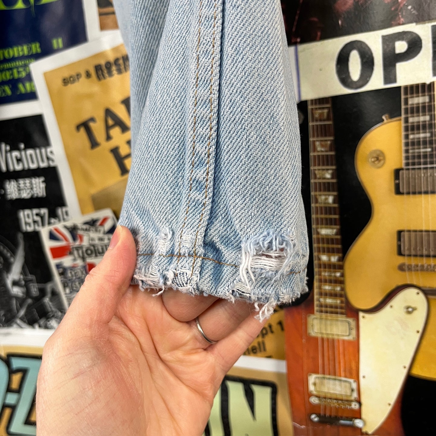 Vintage Kids Light Wash 90s Grunge Rustler Denim Jeans Ages 8-9