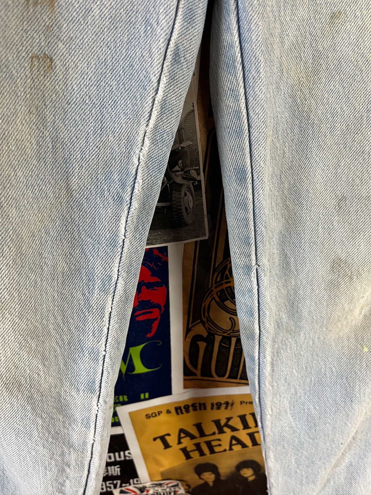 Vintage Kids Light Wash 90s Grunge Rustler Denim Jeans Ages 8-9
