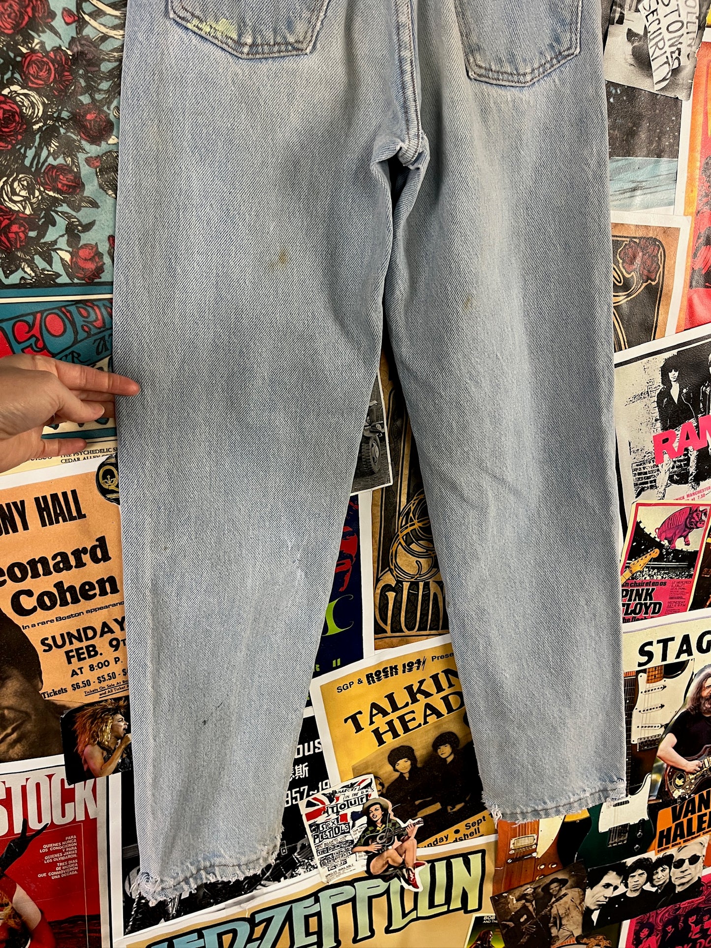 Vintage Kids Light Wash 90s Grunge Rustler Denim Jeans Ages 8-9