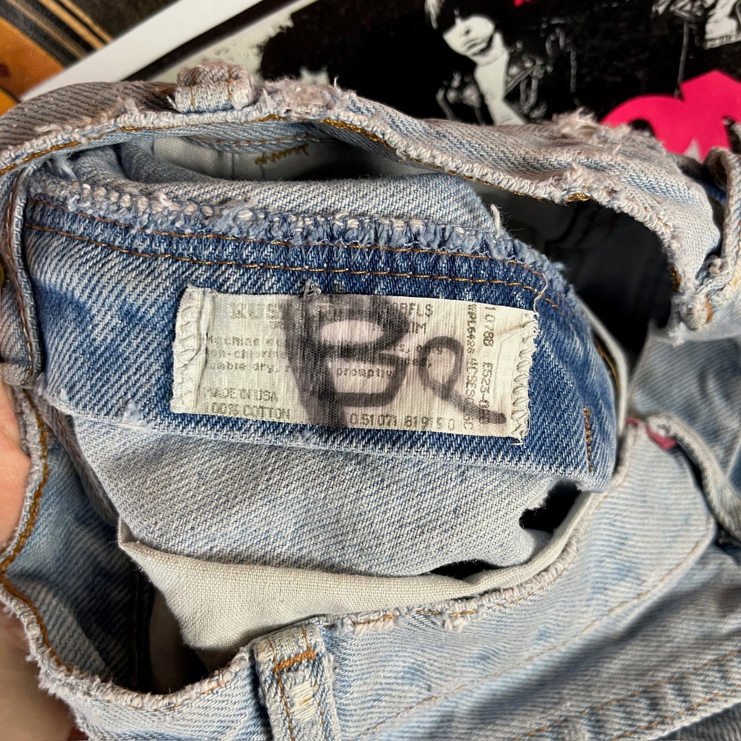 Vintage Kids Light Wash 90s Grunge Rustler Denim Jeans Ages 8-9
