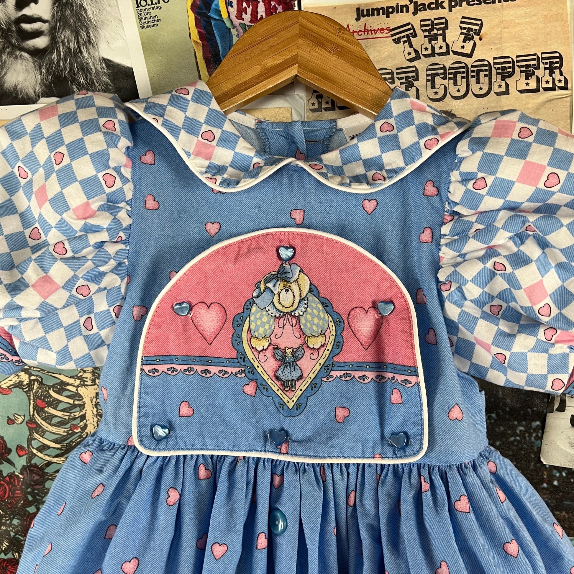 Vintage Toddler Girls Kids 90s Daisy Kingdom Bunny Bears Cats Love Hearts Puff Sleeve Dress 4T Vintage Toddler Girls Kids 90s Daisy Kingdom Bunny Bears Cats Love Hearts Puff Sleeve Dress 4T