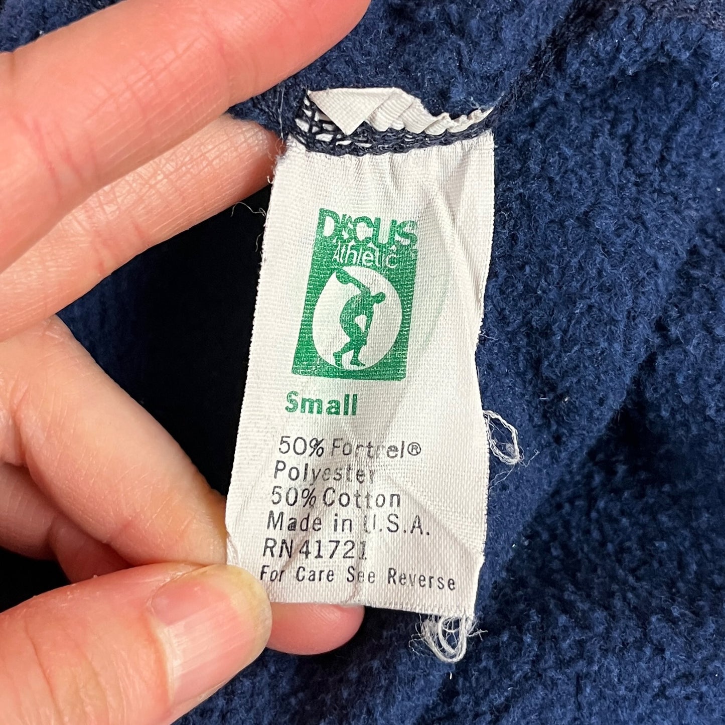 Vintage 70s-80s Mens Navy Blue Discus Athletic USA Sweatpants