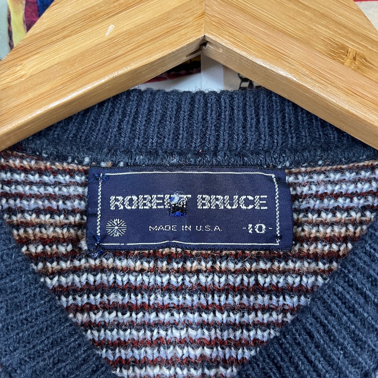 Vintage Kids 80s Fair Isle Style Robert Bruce Jumper Sweater Size 8 Ages 7-8